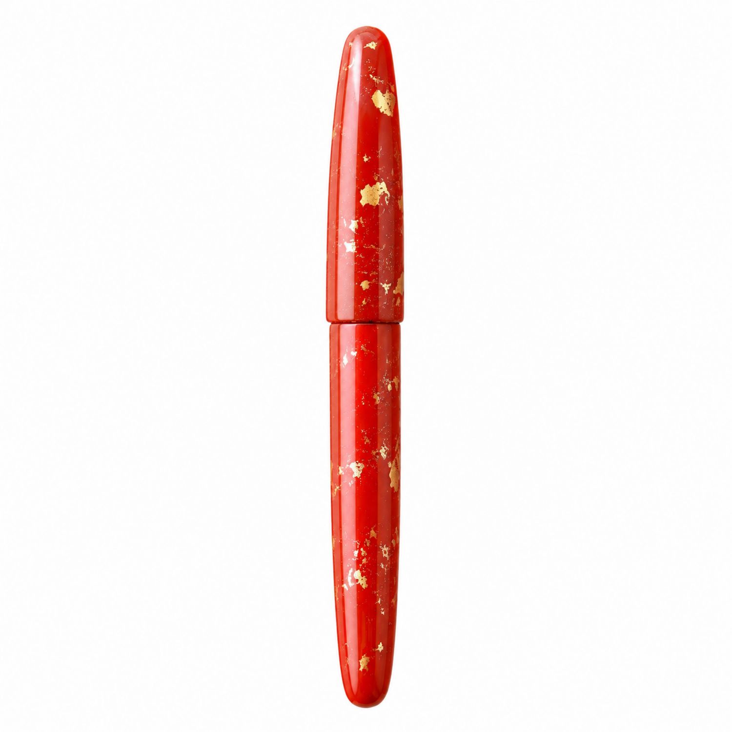Stylo Plume Rouge avec Motif Doré