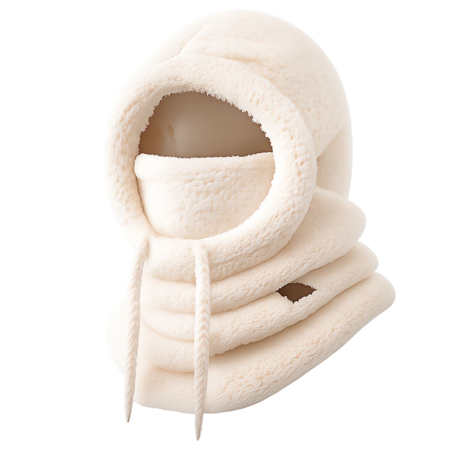 Capucha de Invierno Multifuncional Ajustable Color Crema