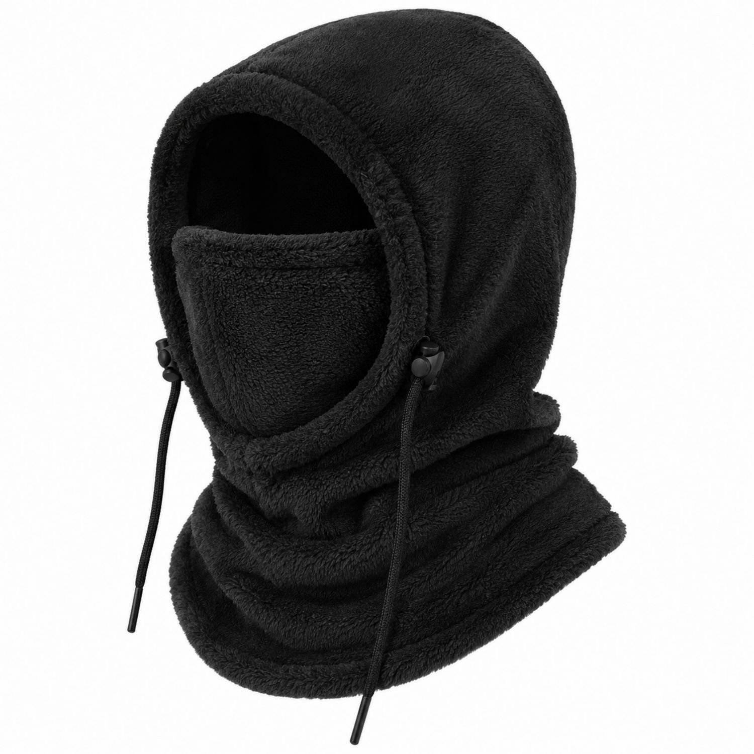 Pasamontañas térmico ajustable para invierno - Negro