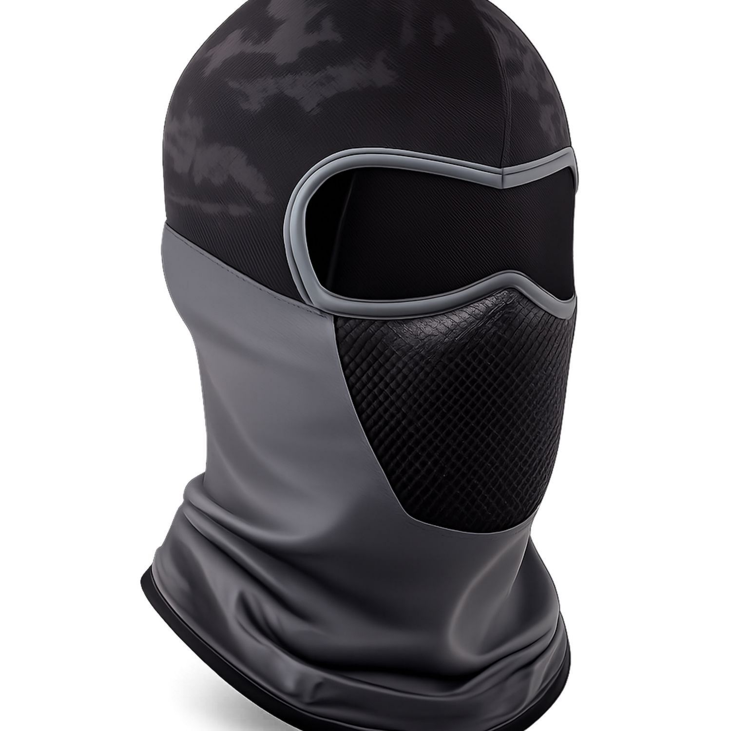 Pasamontañas Térmico para Deportes de Invierno con Diseño Camuflaje Gris y Negro