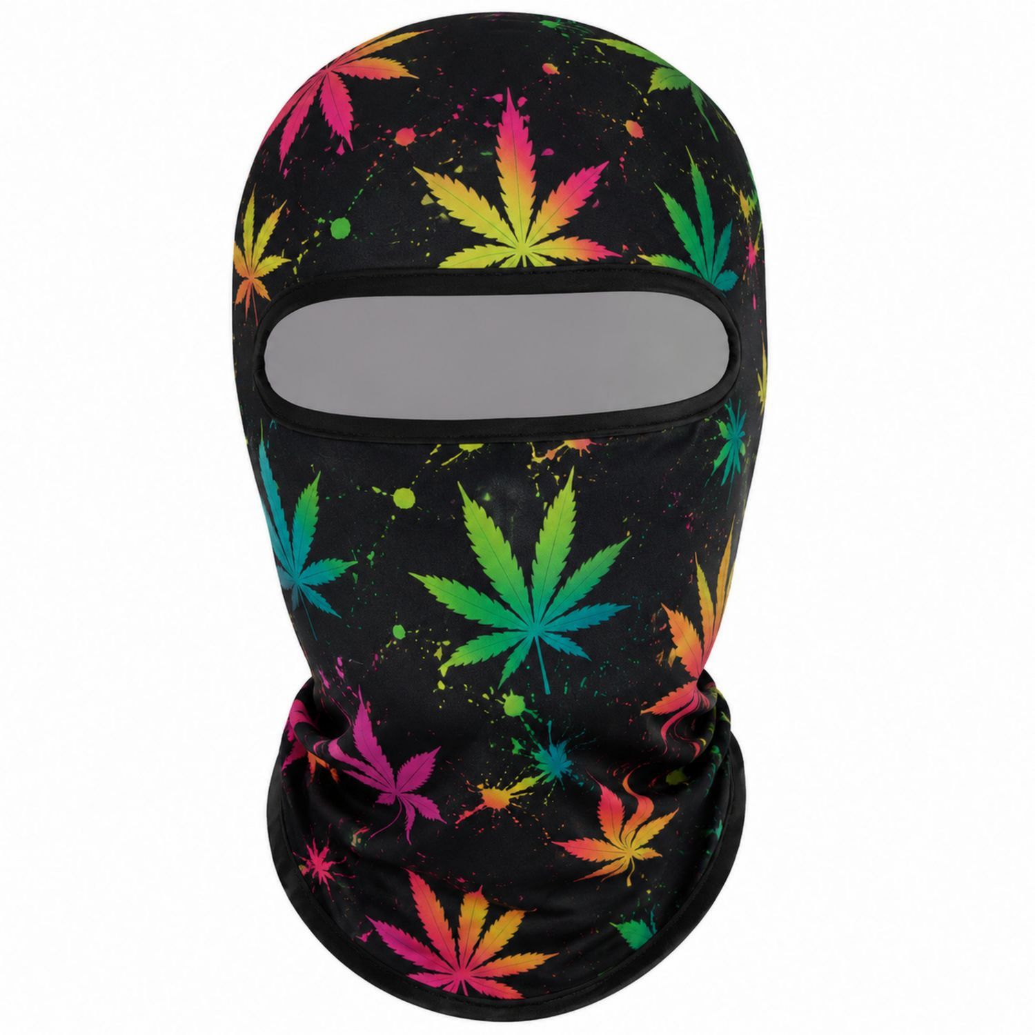 Pasamontañas Multicolor con Estampado de Hojas