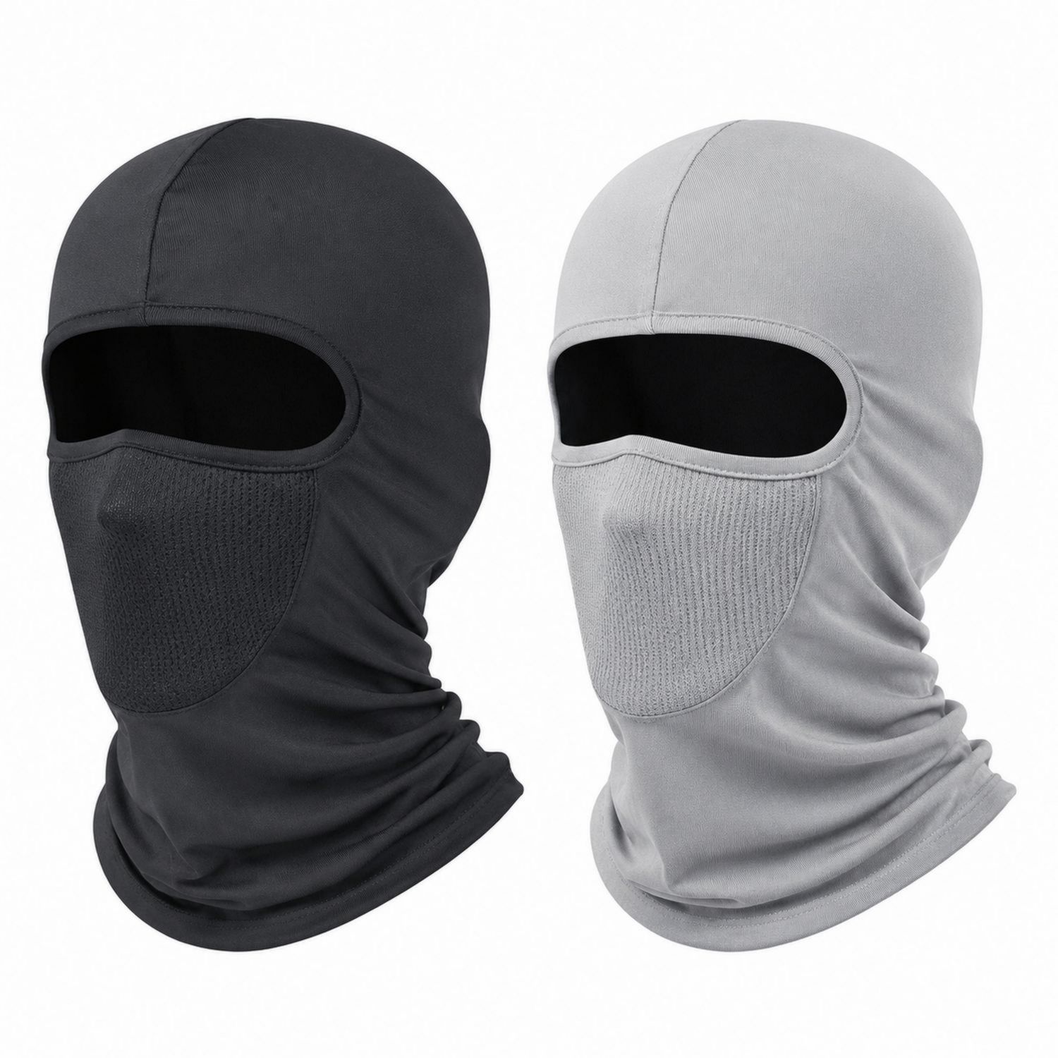 Pasamontañas Balaclava Transpirable para Clima Frío Negro y Gris