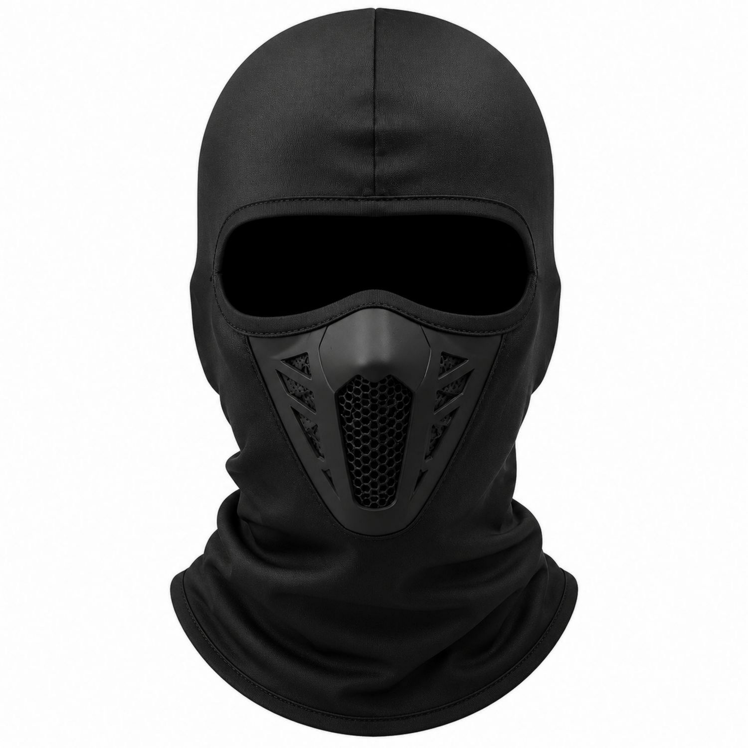 Pasamontañas Negro con Protección Facial para Deportes al Aire Libre