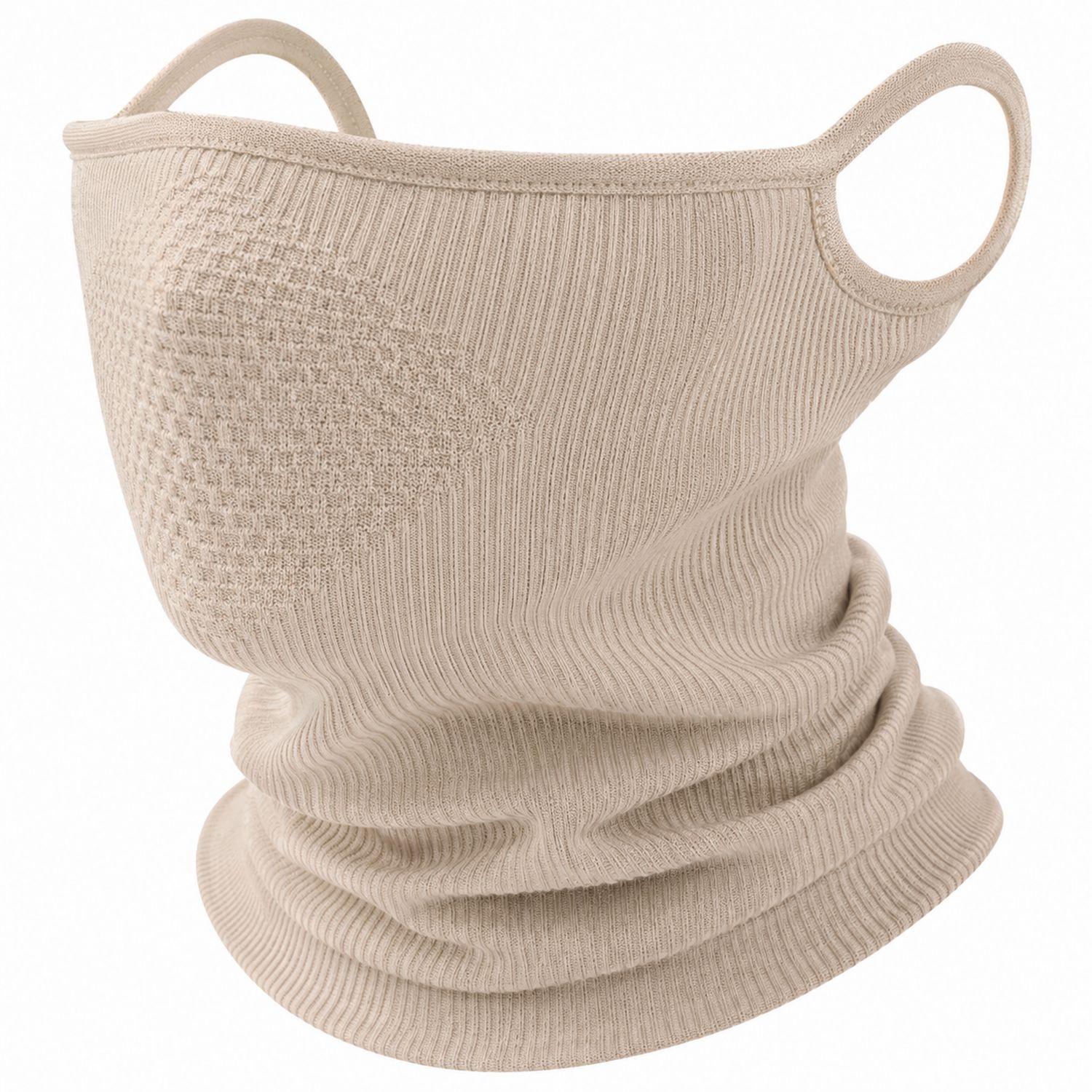 Pasamontañas Beige Unisex Transpirable para Cuello y Cara