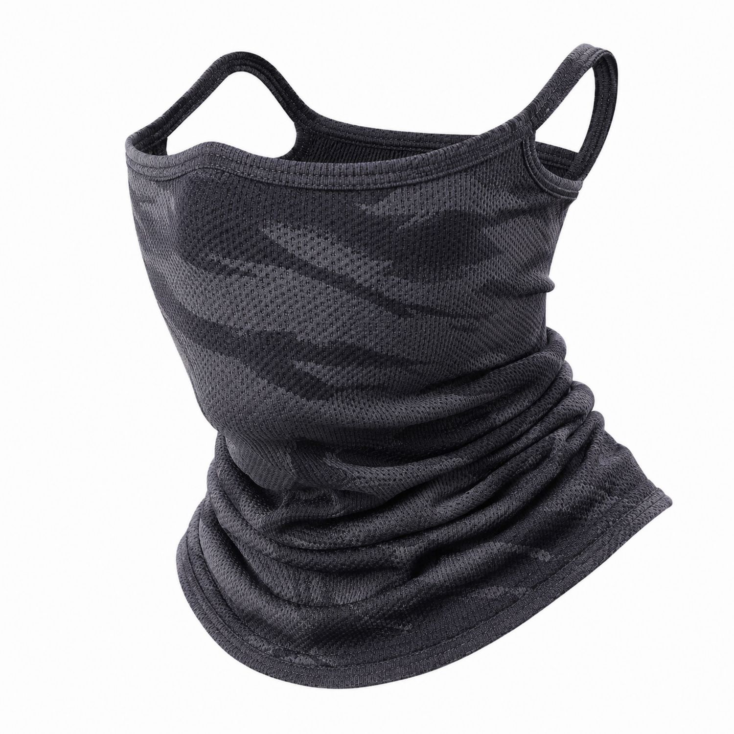 Braga de Cuello Transpirable Camuflaje Negro/Gris