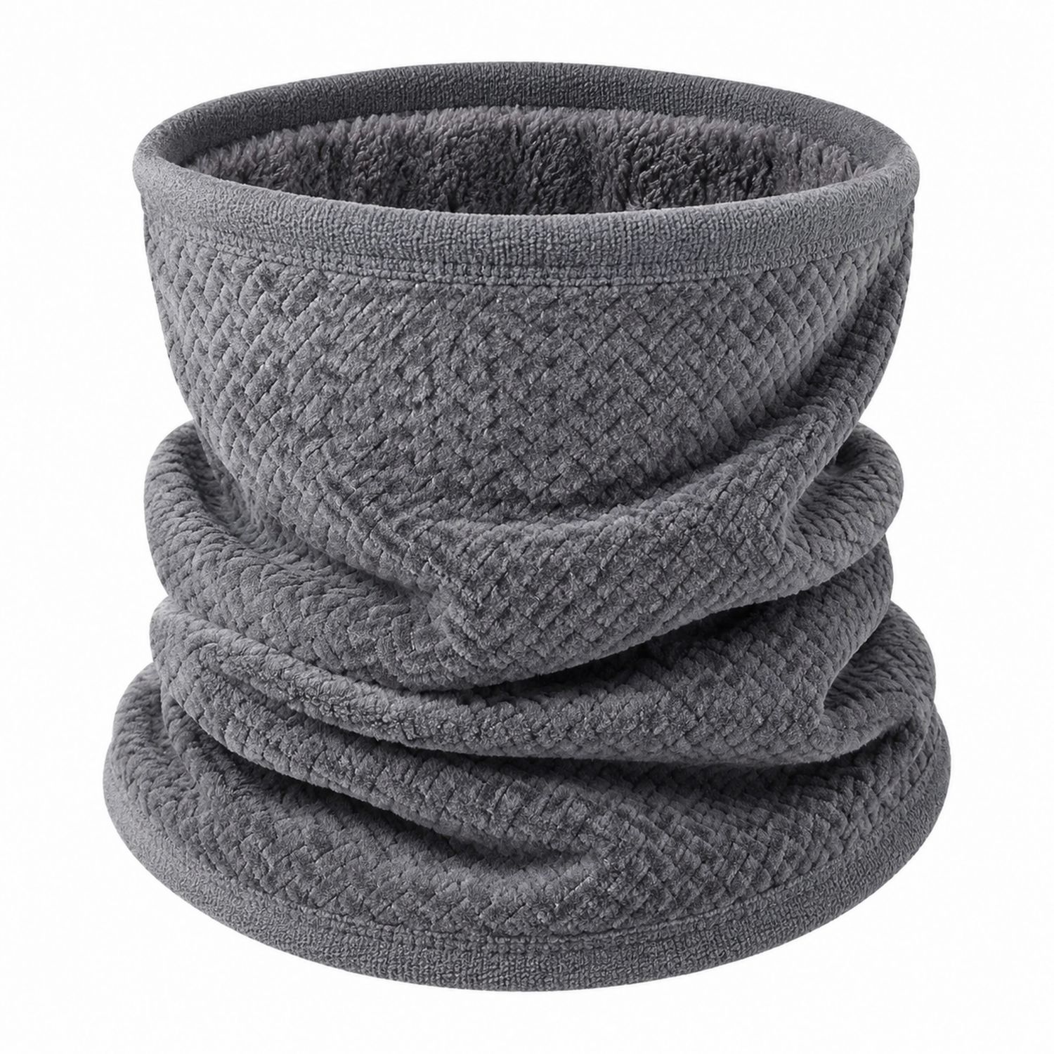Calentador de Cuello de Invierno para Adultos - Gris