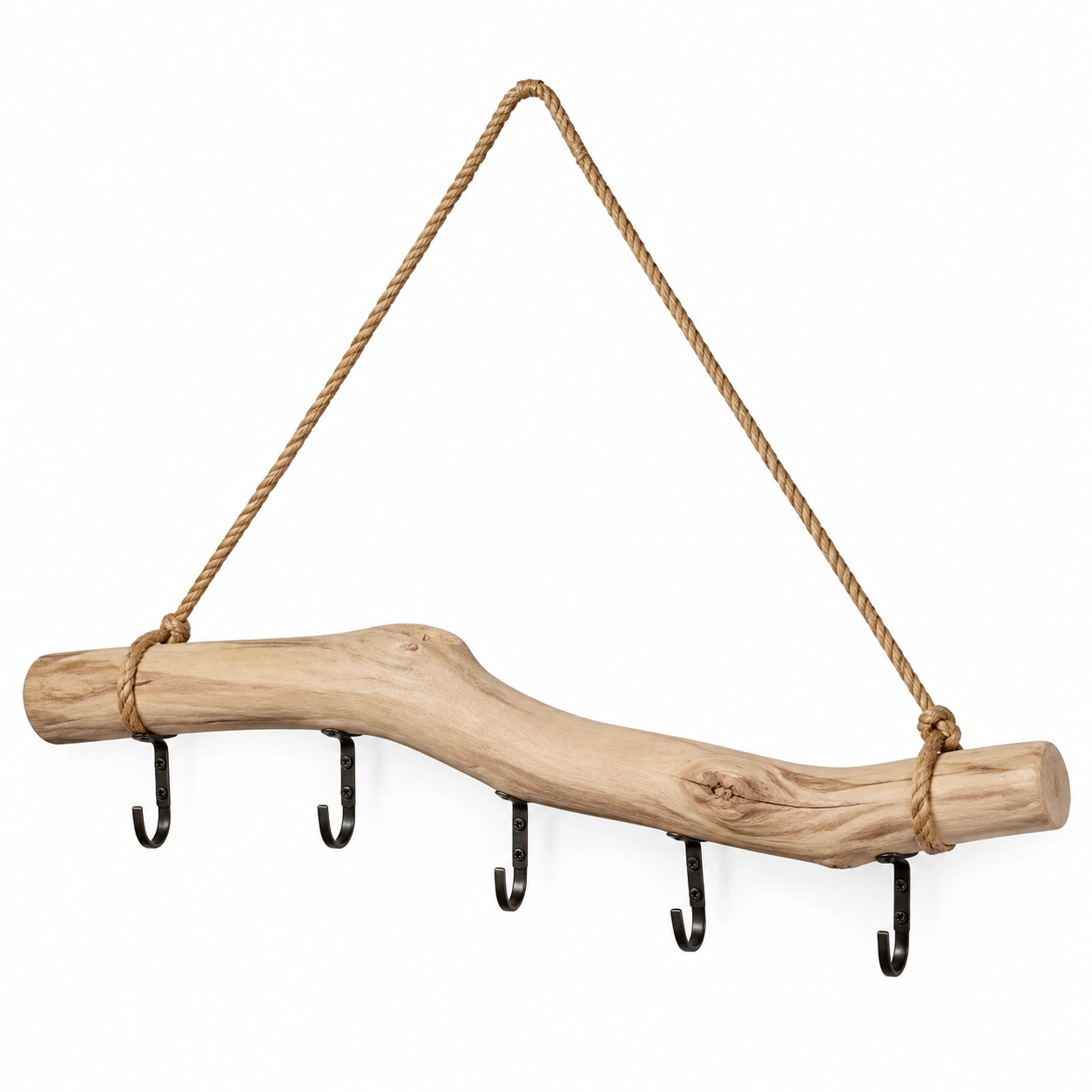 Rustikale Wandgarderobe Holz Natur-taverohome