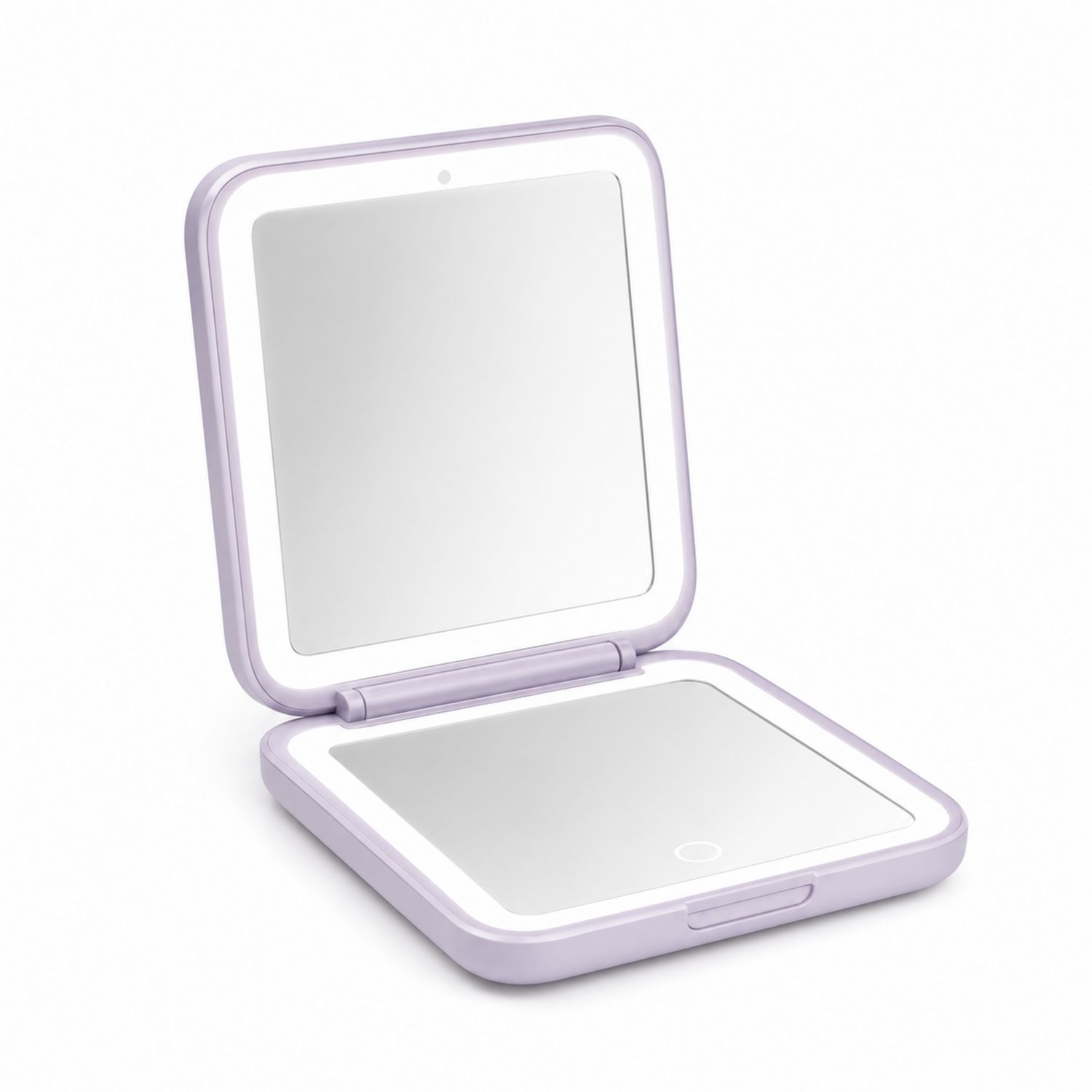 Espejo Portátil LED Plegable con Luz Color Lila
