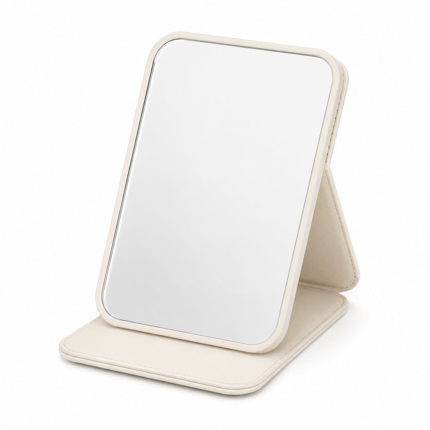 Espejo de Maquillaje Compacto Plegable Beige