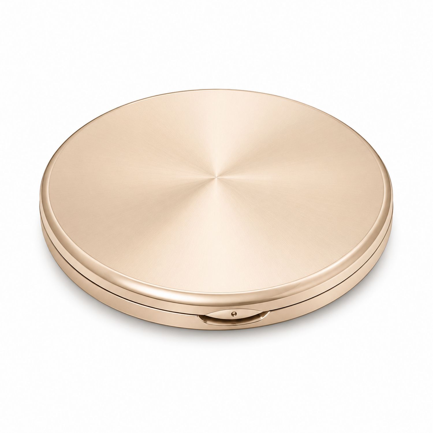 Espejo Compacto Redondo de Maquillaje en Oro Rosa