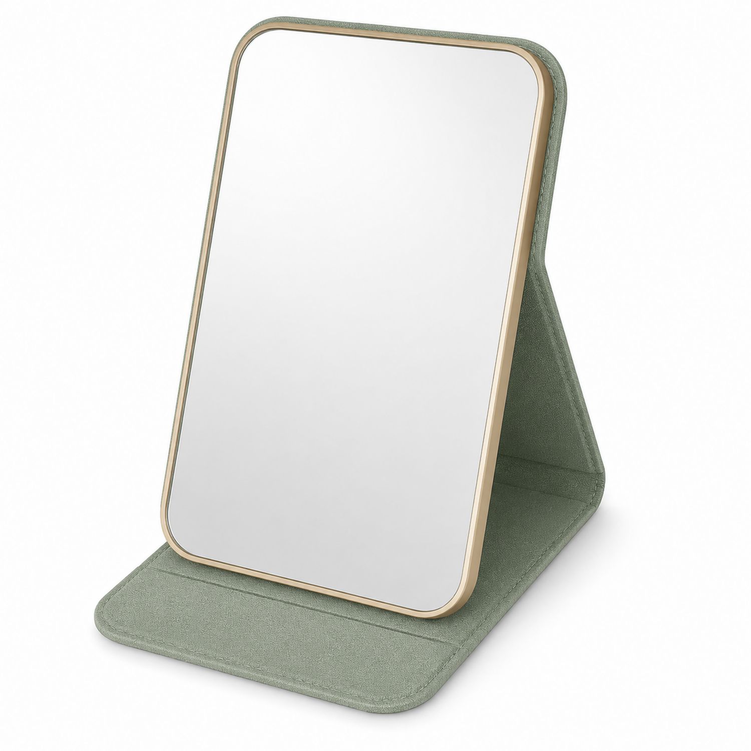 Espejo de Maquillaje Portátil Plegable Verde 15cm x 20cm