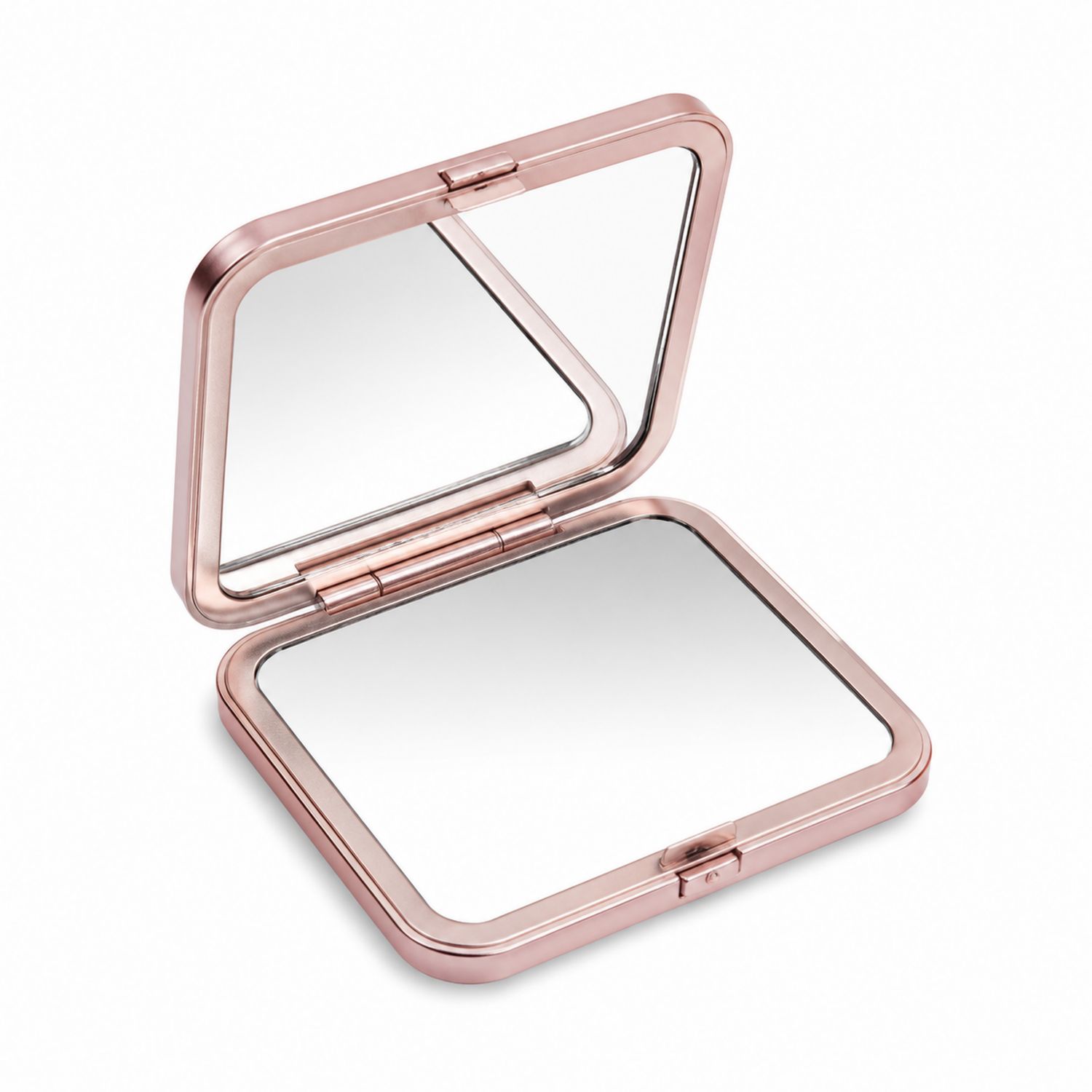 Espejo Compacto Cuadrado de Bolsillo Rosa