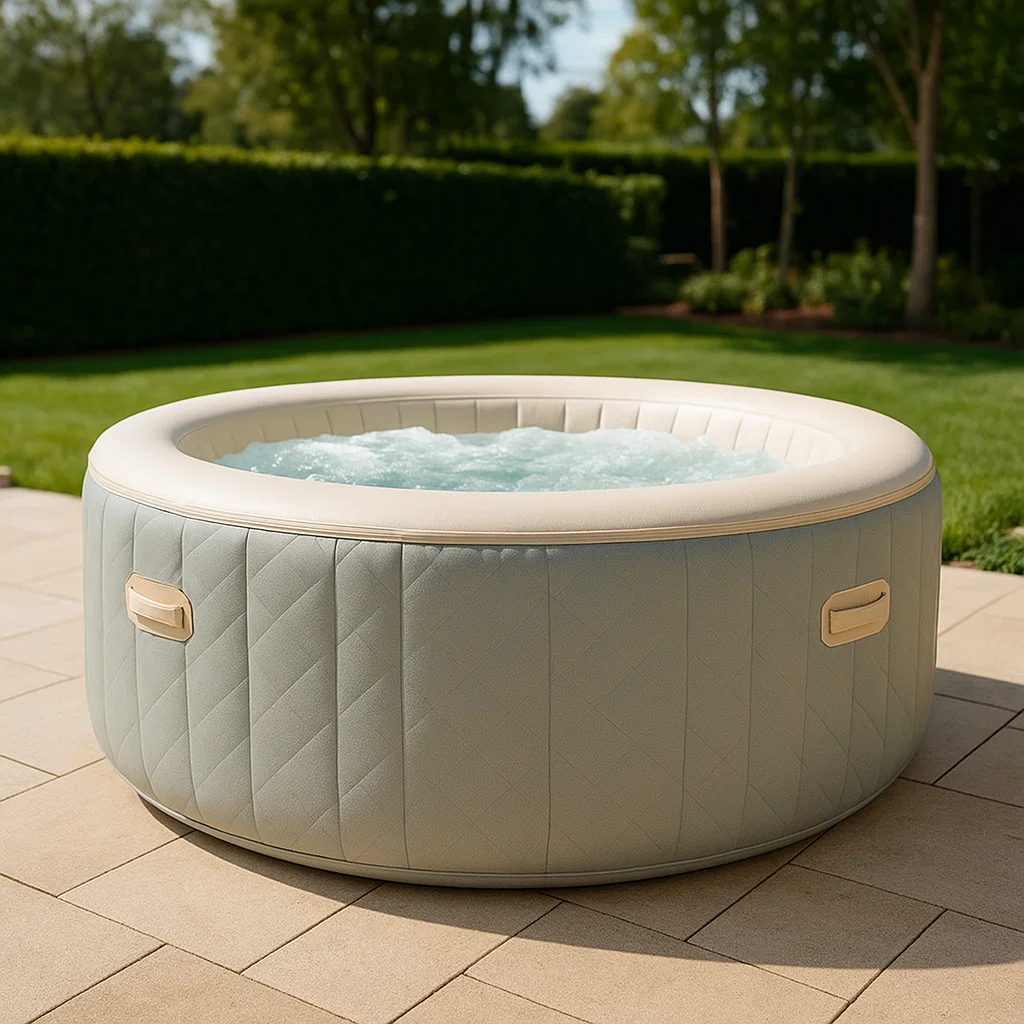 Runder Aufblasbarer PVC Whirlpool Beige 180x65 cm-NESTELUNOA