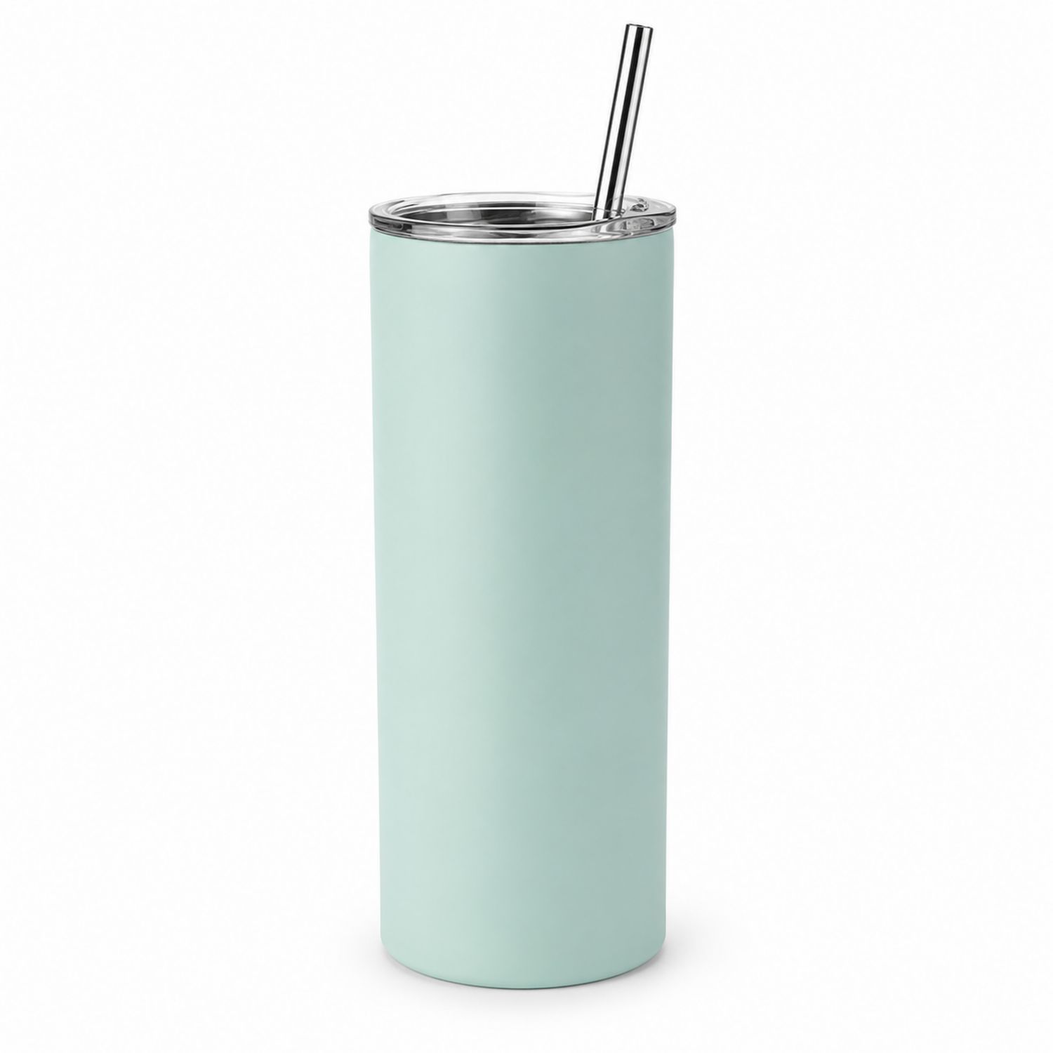 Vaso Térmico de Viaje Verde Menta 500ml con Pajita
