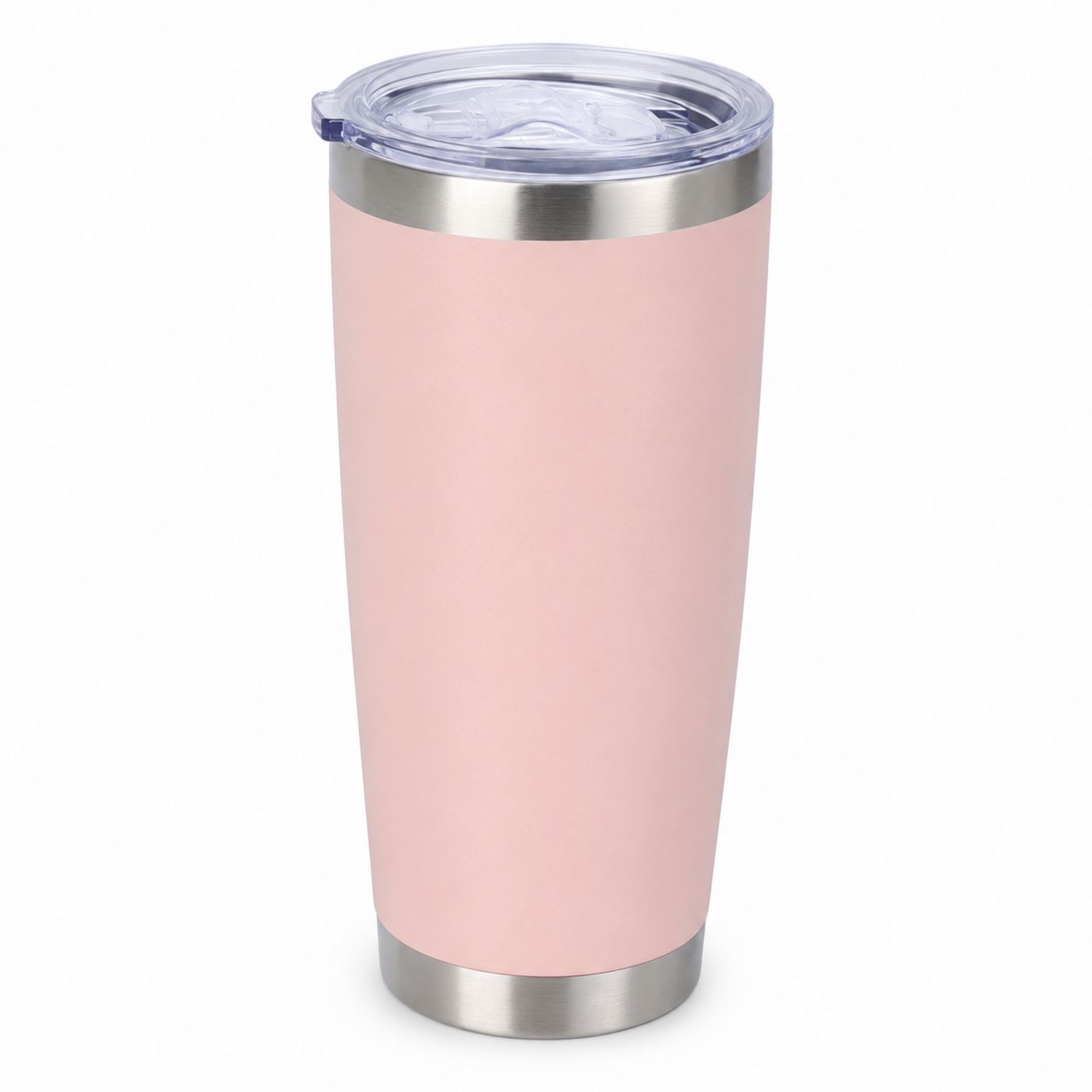 Vaso Térmico Rosa Claro 500ml con Tapa Transparente