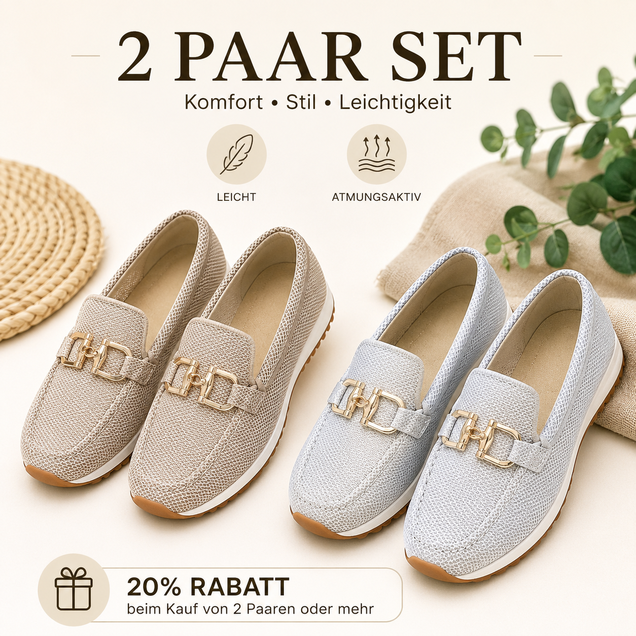 【Räumungsverkauf, 50 % Rabatt】🎉🎉🎉Bequeme Loafer mit Fußgewölbeunterstützung 👟 