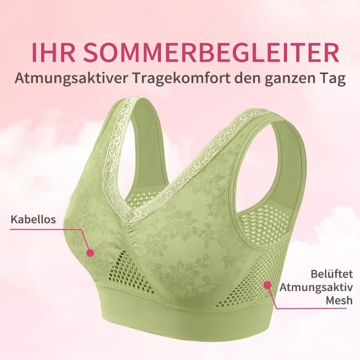 🔥Atmungsaktiver Netz-BH in Großgrößen ohne Bügel für Mittel- und Ältere