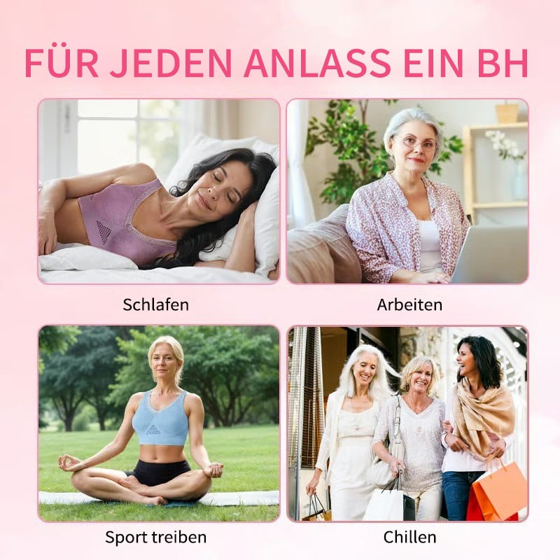 🔥Atmungsaktiver Netz-BH in Großgrößen ohne Bügel für Mittel- und Ältere