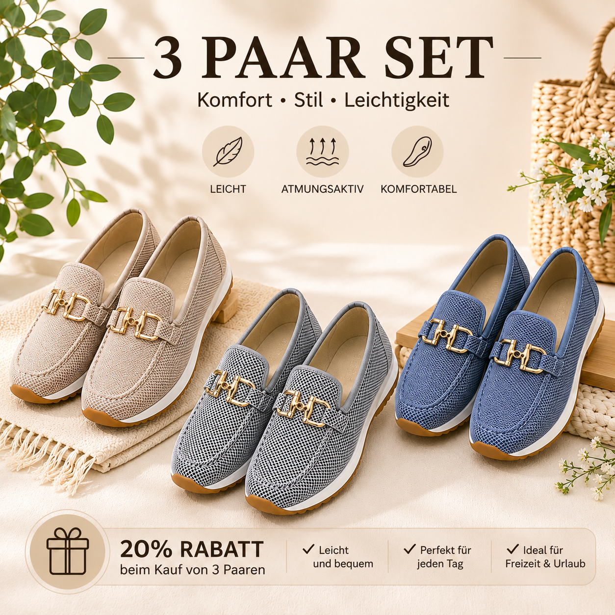 【Räumungsverkauf, 50 % Rabatt】🎉🎉🎉Bequeme Loafer mit Fußgewölbeunterstützung 👟 