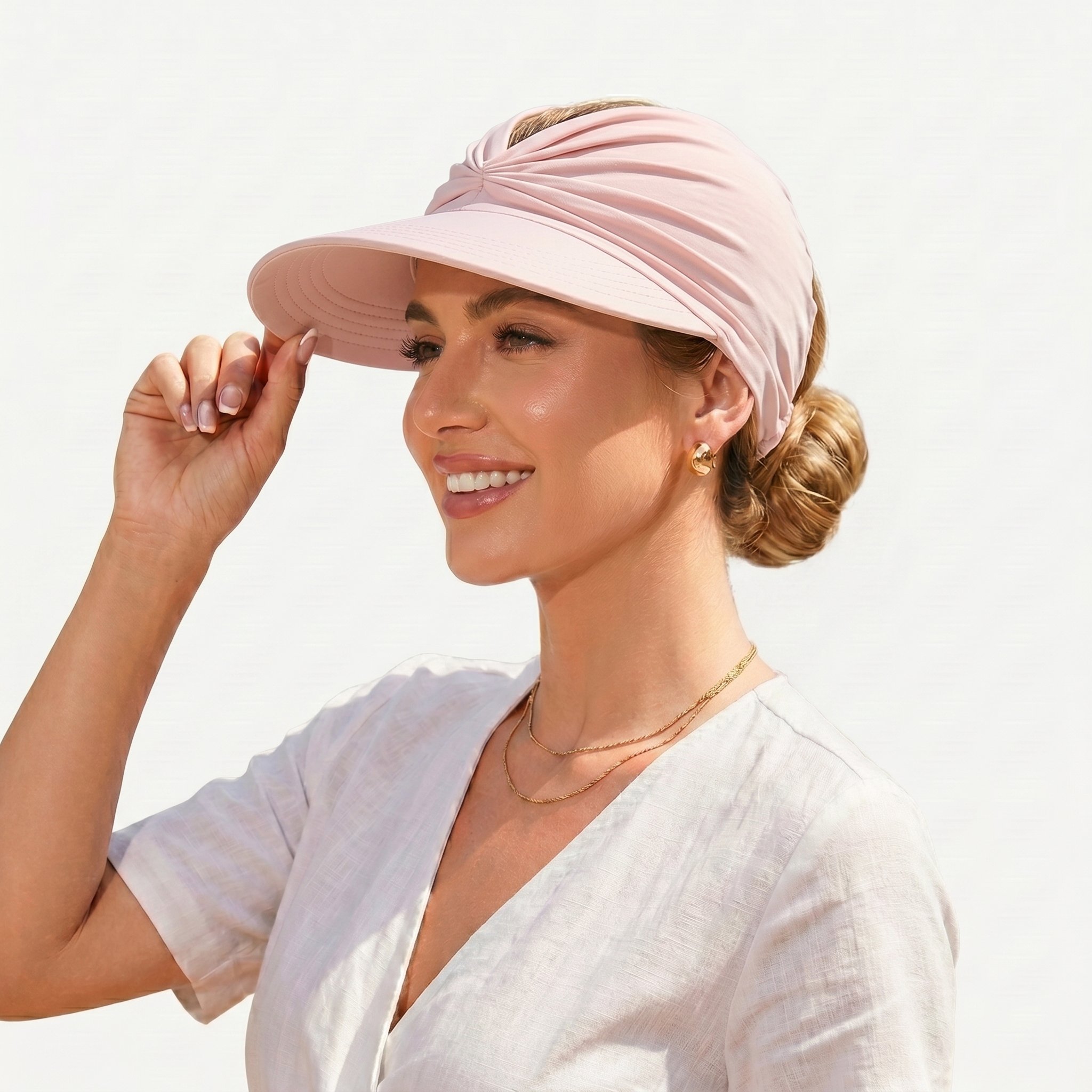 👒Sun protection hat UPF 50+ for horse queue | Large board, respirant, pliable