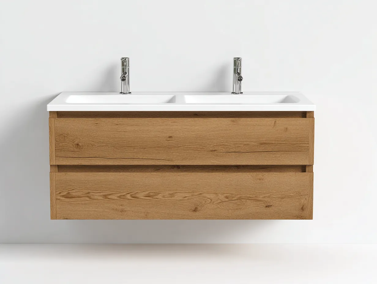 Waschbecken Badschrank Grau Schwarz mit geriffelter Front und weißer Platte für das Badezimmer - stehendes Einzelbecken - 76x46x86 cm