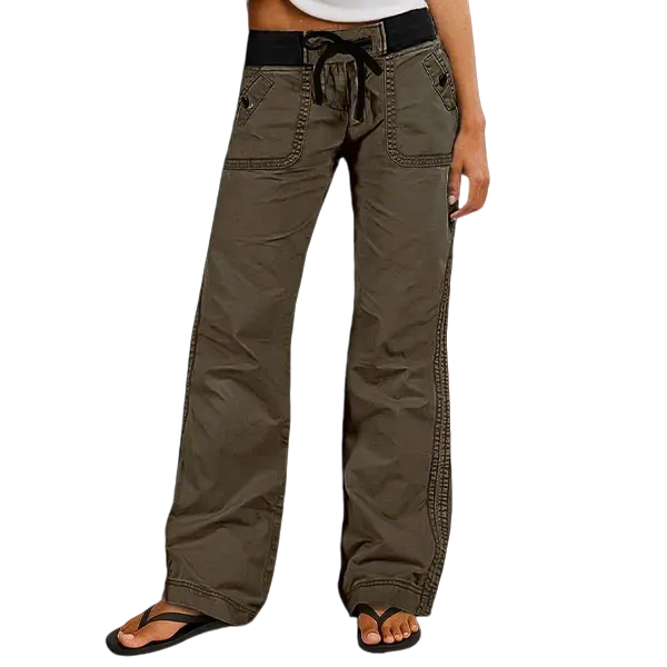 Women's High Stretch Mid Rise Straight Pants