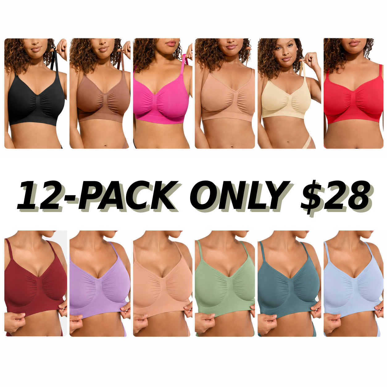 Women's Wireless Comfort Bra - Up to 44DD