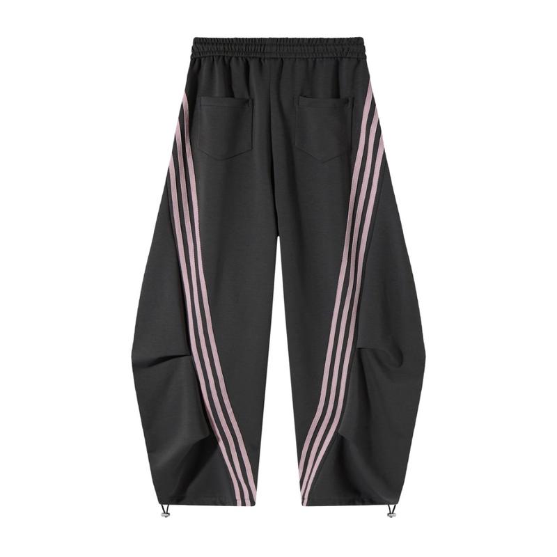 Loose Wide Leg Striped Track Pants