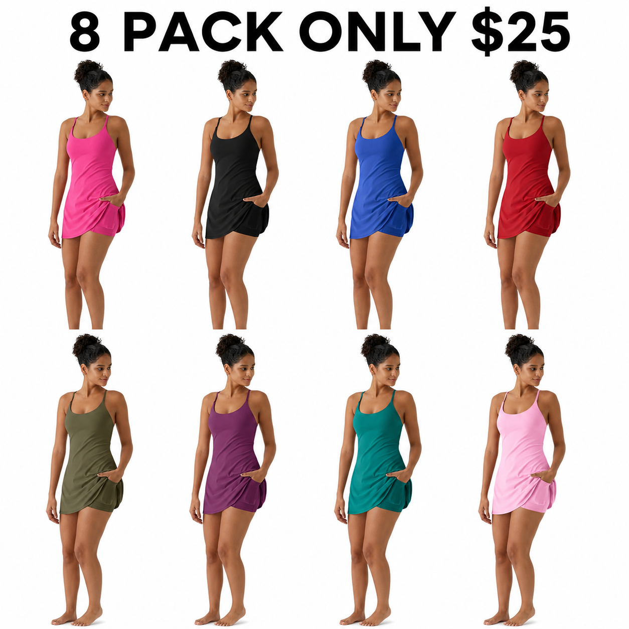 Softlyzero Plush Backless Active Dress - Easy Peezy