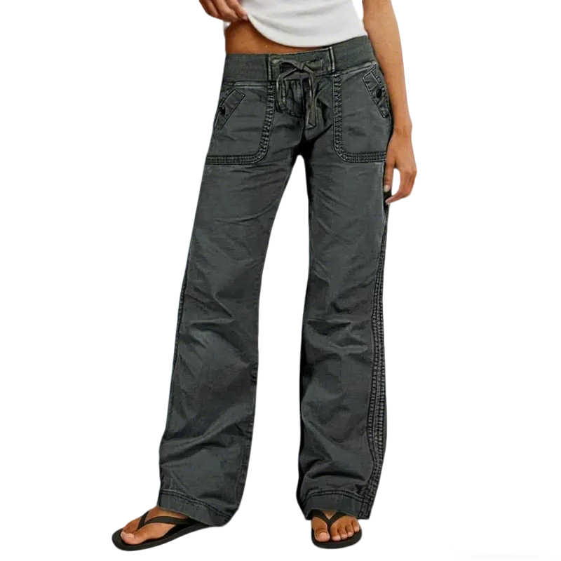 Women's High Stretch Mid Rise Straight Pants