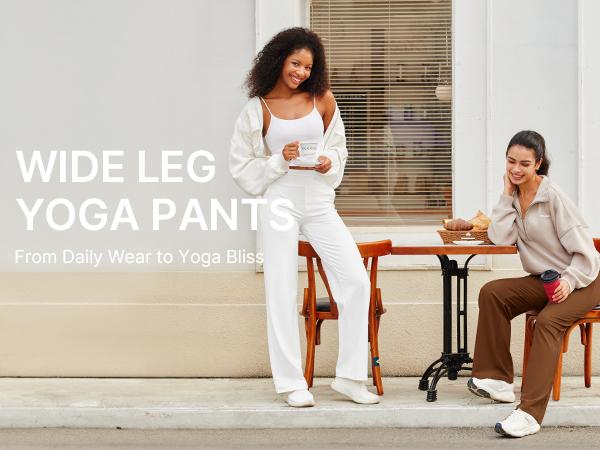 G4Free Loose High-Waist Business Casual Pants Yoga Pants Women Wide Leg Pants with Pockets Comfortable Athletic Sweatpants Outdoorfun