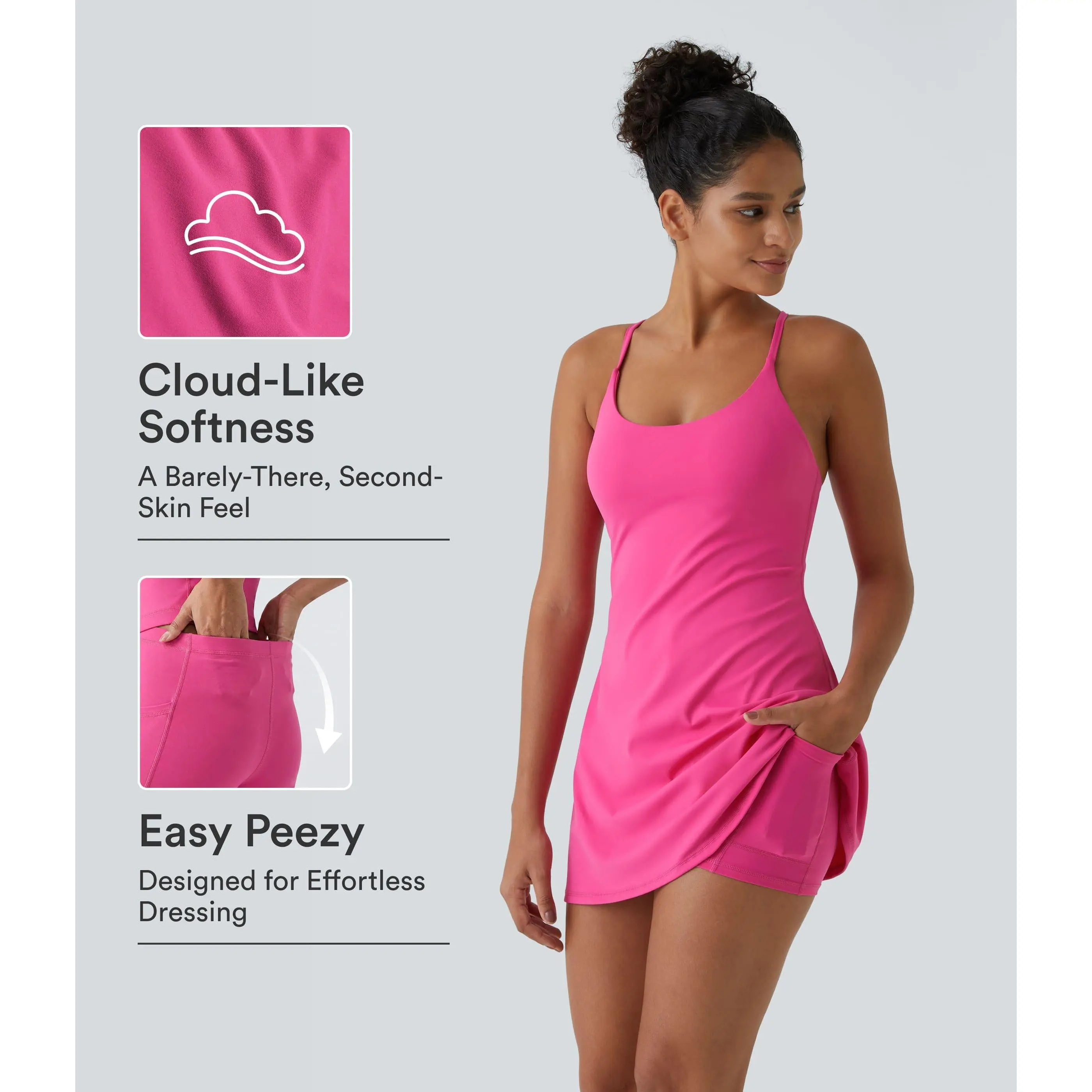 Softlyzero Plush Backless Active Dress - Easy Peezy