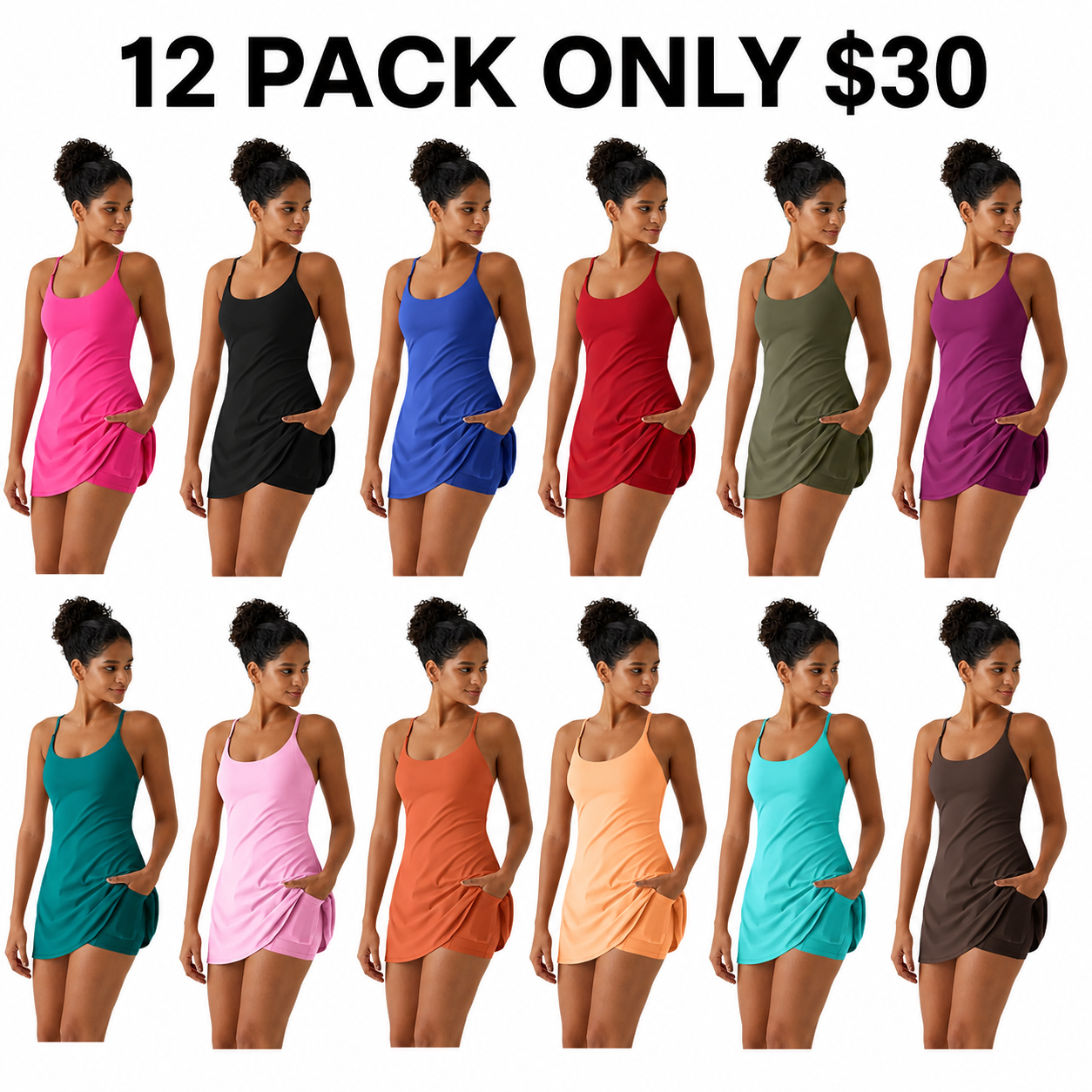 Softlyzero Plush Backless Active Dress - Easy Peezy