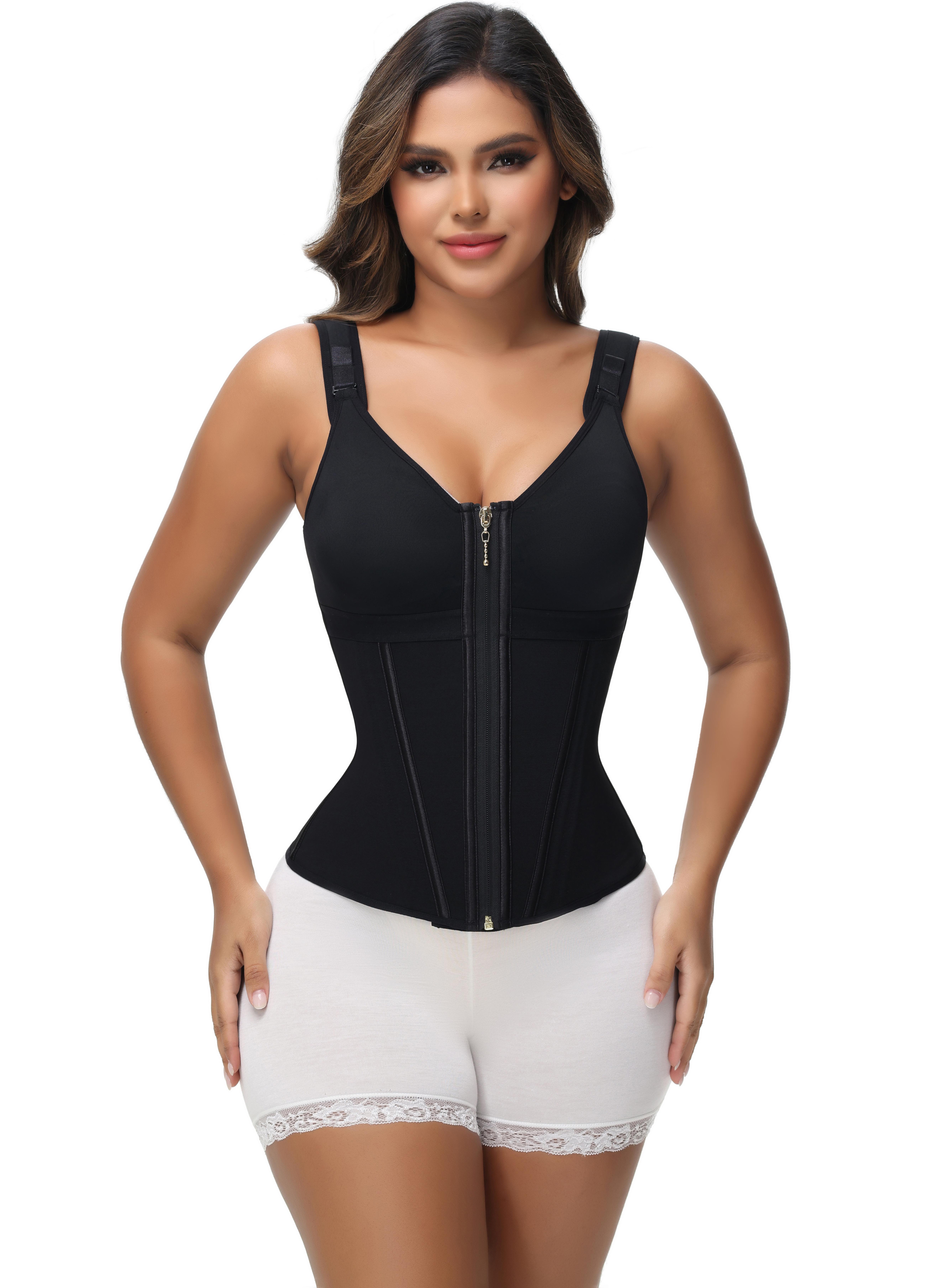 SHAPSHE Waist Shapewear for Women with Bra Girdle Workout Shapewear with Adjustable Shoulder Strap