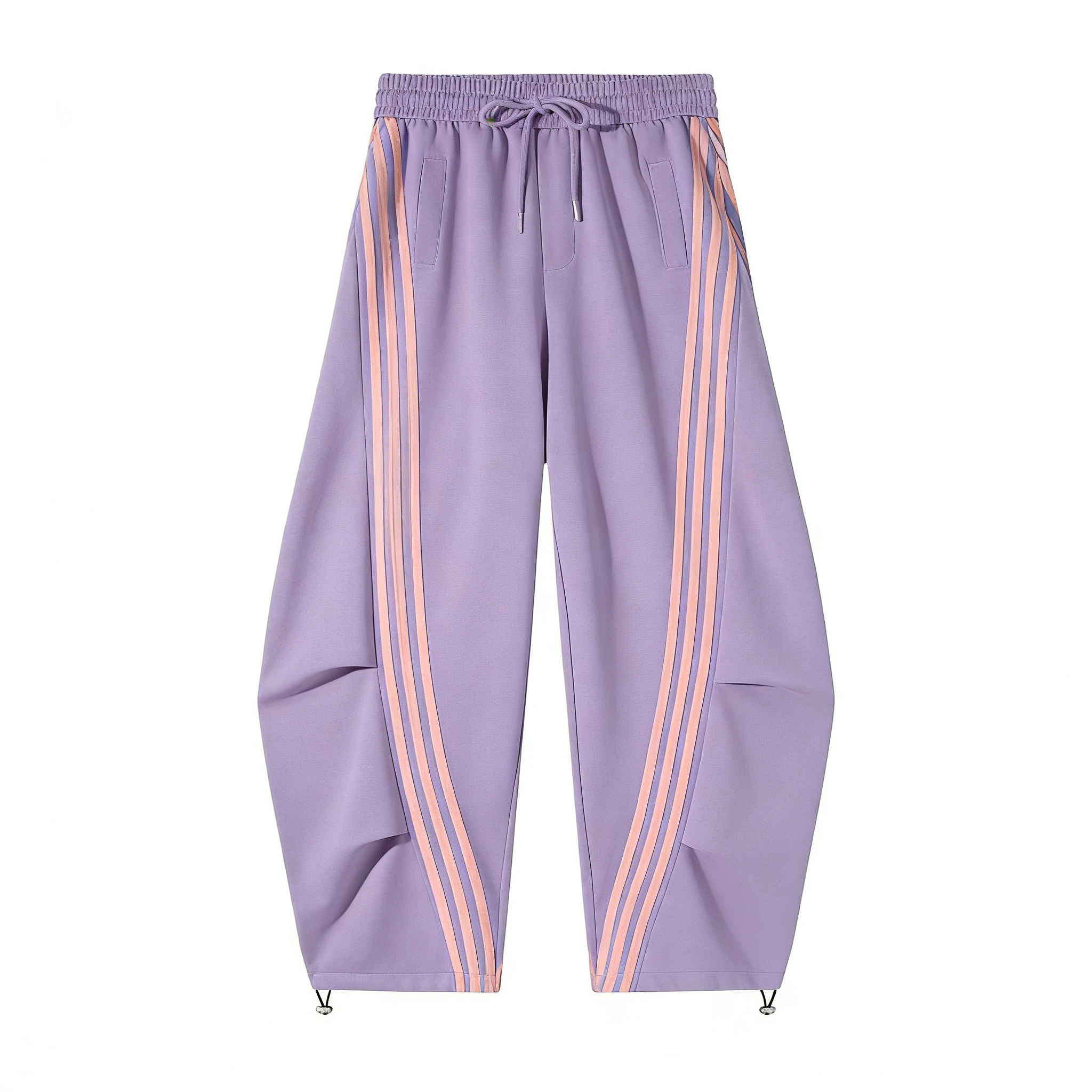 Loose Wide Leg Striped Track Pants