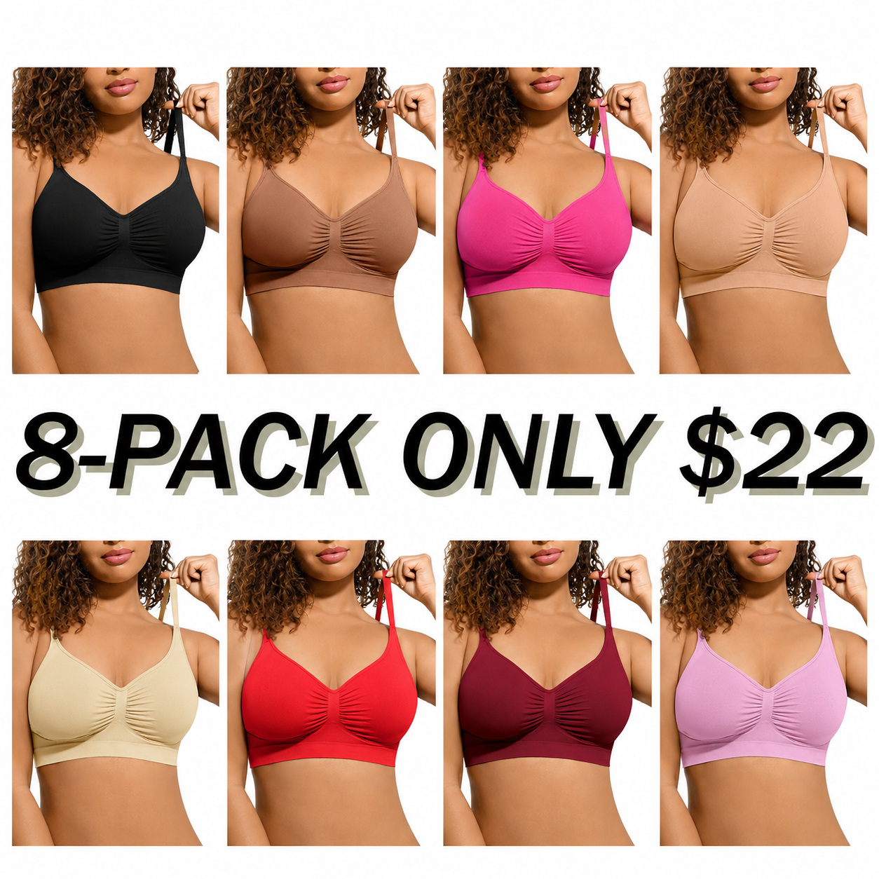 Women's Wireless Comfort Bra - Up to 44DD