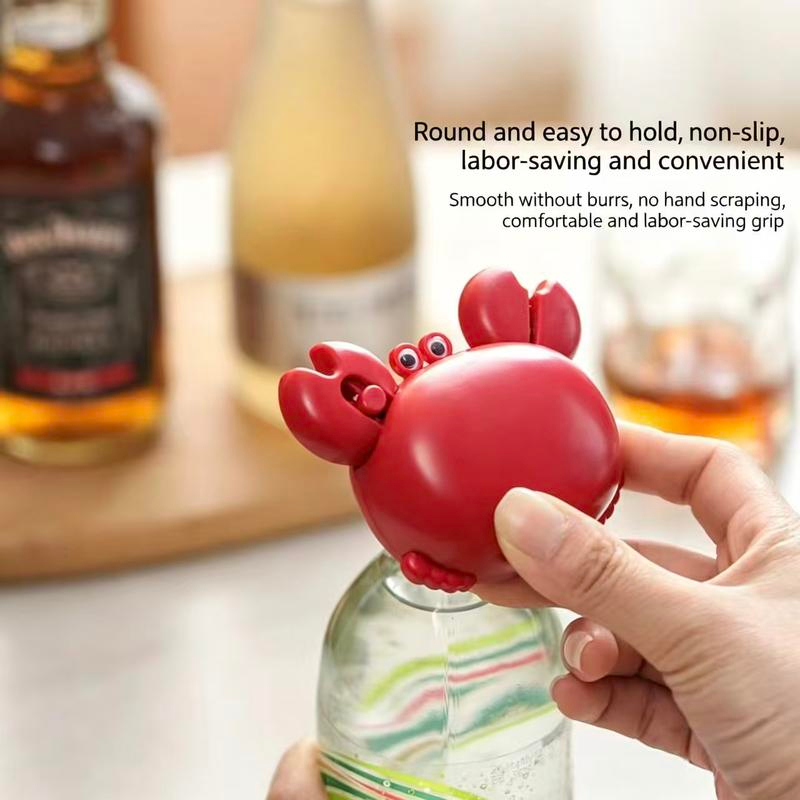 🦀 Cute Crab 3-in-1 Multi-Tool: Magnetic Bottle Opener, Mini Box Cutter & Kitchen Scissors