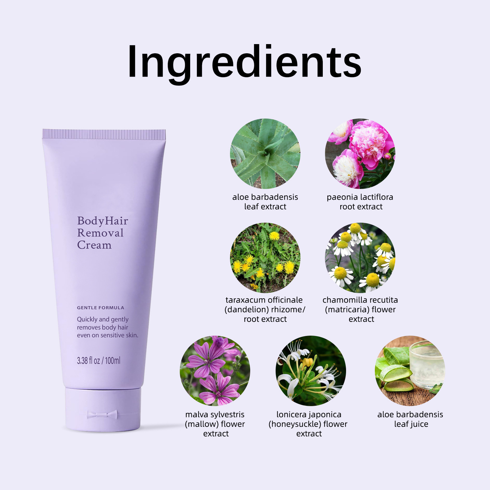 Sensitive Skin Body Hair Removal Cream