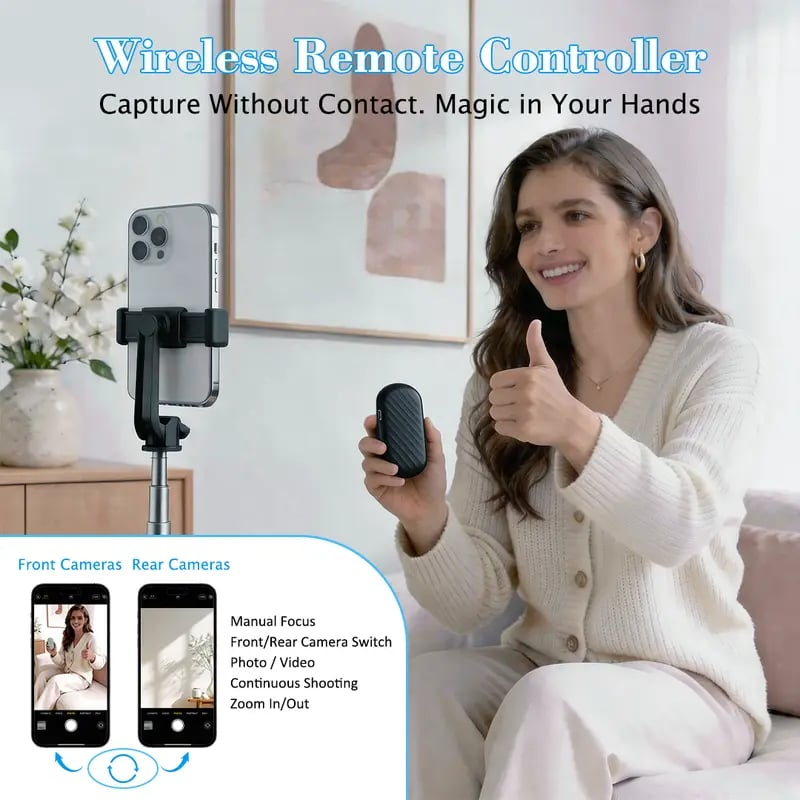 Smart Ring Remote Control for TikTok – Wireless Video Scroller & Page Turner – Bluetooth Camera Shutter Selfie Accessory for iPhone & Android ✨📸