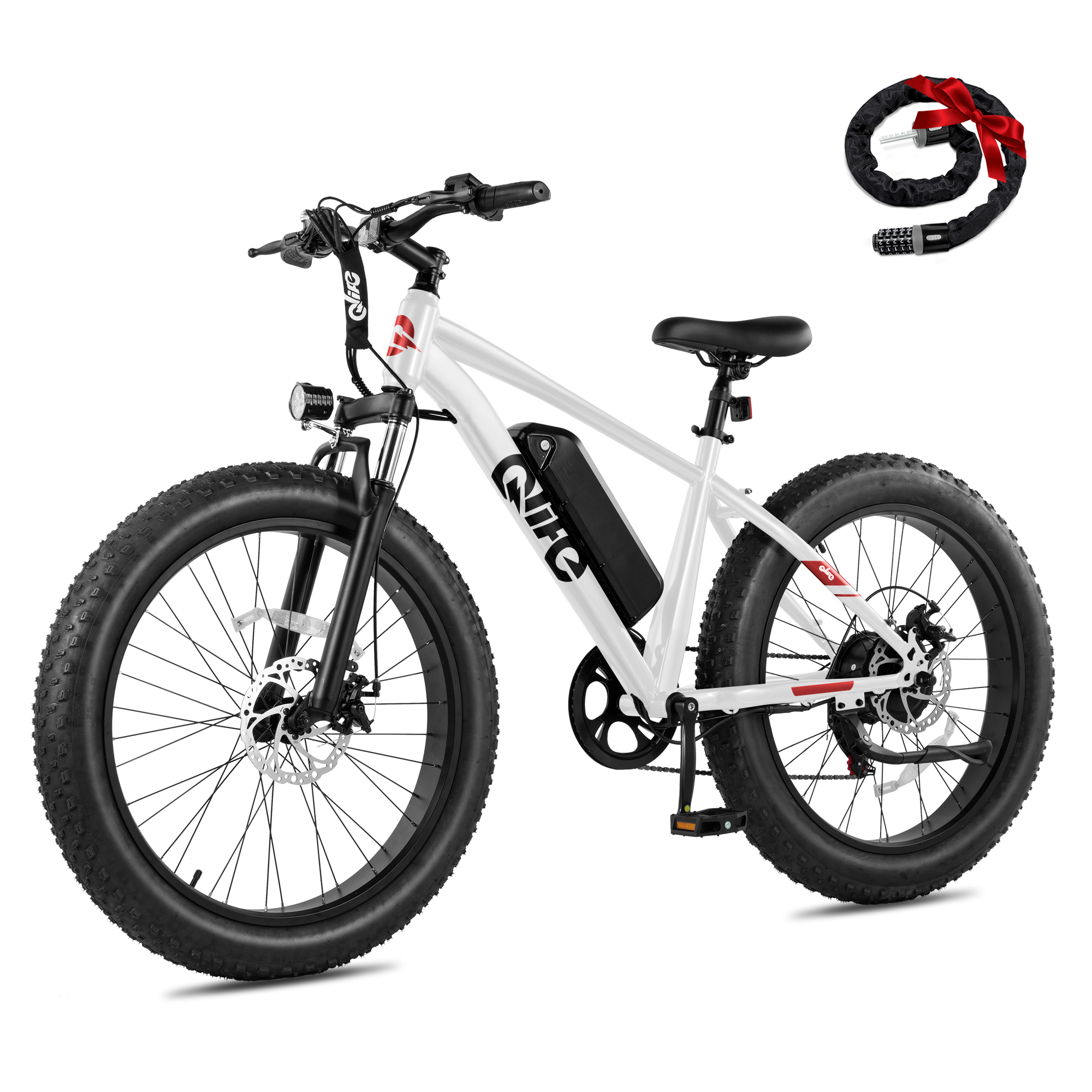 Racer Plus 26x4.0 Fat Tire Electric Bike, 48V 500W Adult Snow Beach E-Bike US Wholesale MOQ 1