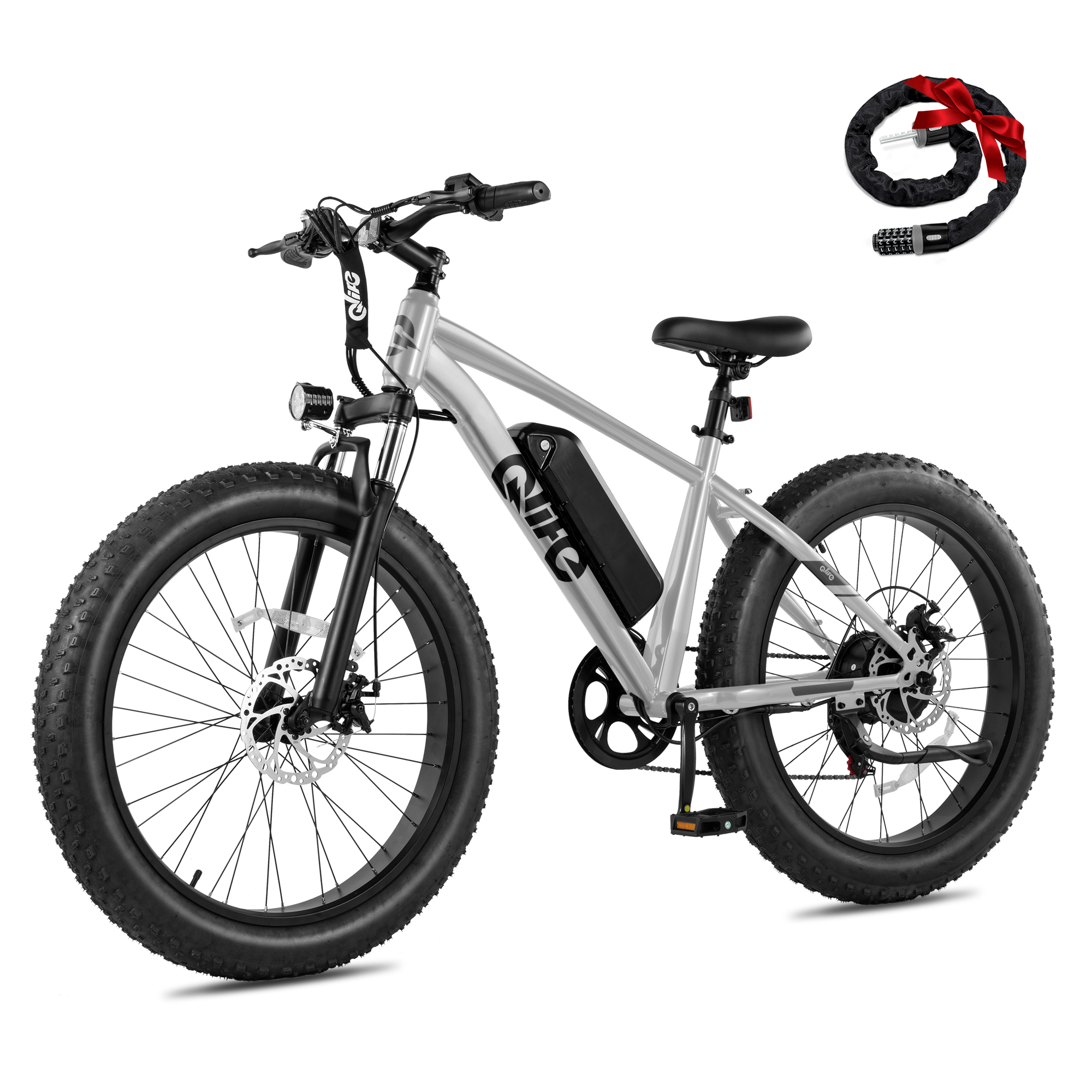 Racer Plus 26x4.0 Fat Tire Electric Bike, 48V 500W Adult Snow Beach E-Bike US Wholesale MOQ 1