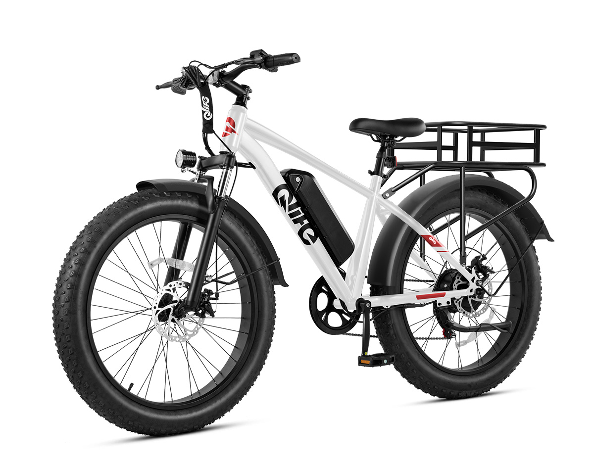Racer Plus 26x4.0 Fat Tire Electric Bike, 48V 500W Adult Snow Beach E-Bike US Wholesale MOQ 1