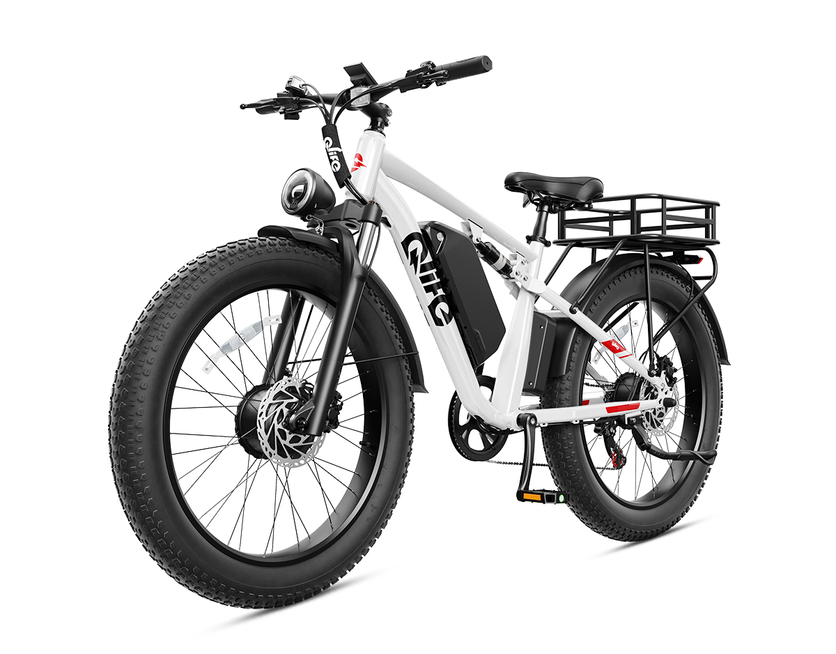 Racer Max Dual Motor 26x4.0 Fat Tire Electric Bike, 48V 1000W Peak 2000W Adult All Terrain E-Bike US Wholesale MOQ 1-Qlife Bike Wholesale | US E-Bike Distributor