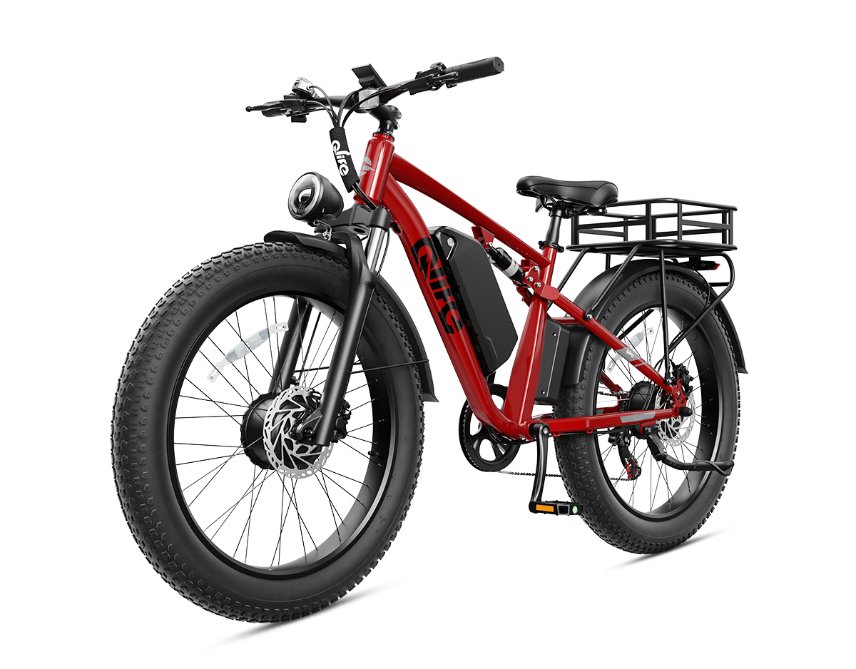 Racer Max Dual Motor 26x4.0 Fat Tire Electric Bike, 48V 1000W Peak 2000W Adult All Terrain E-Bike US Wholesale MOQ 1-Qlife Bike Wholesale | US E-Bike Distributor