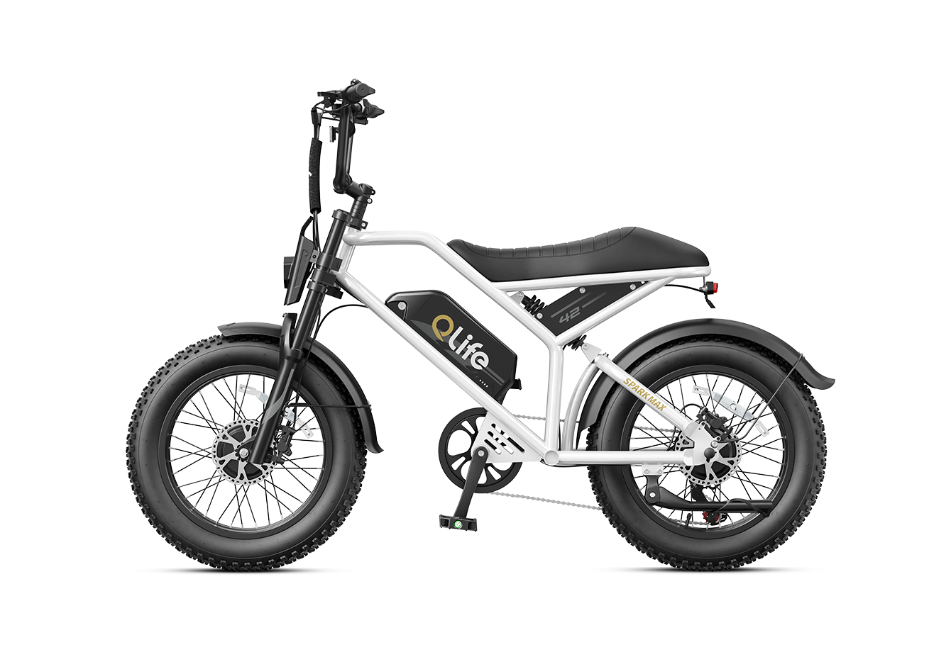 Spark Max 20x4.0 Fat Tire Dual Motor E-Bike, Peak 2400W Hydraulic Brake Off-Road Moped E-Bike, US Warehouse Wholesale MOQ 1-Qlife Bike Wholesale | US E-Bike Distributor