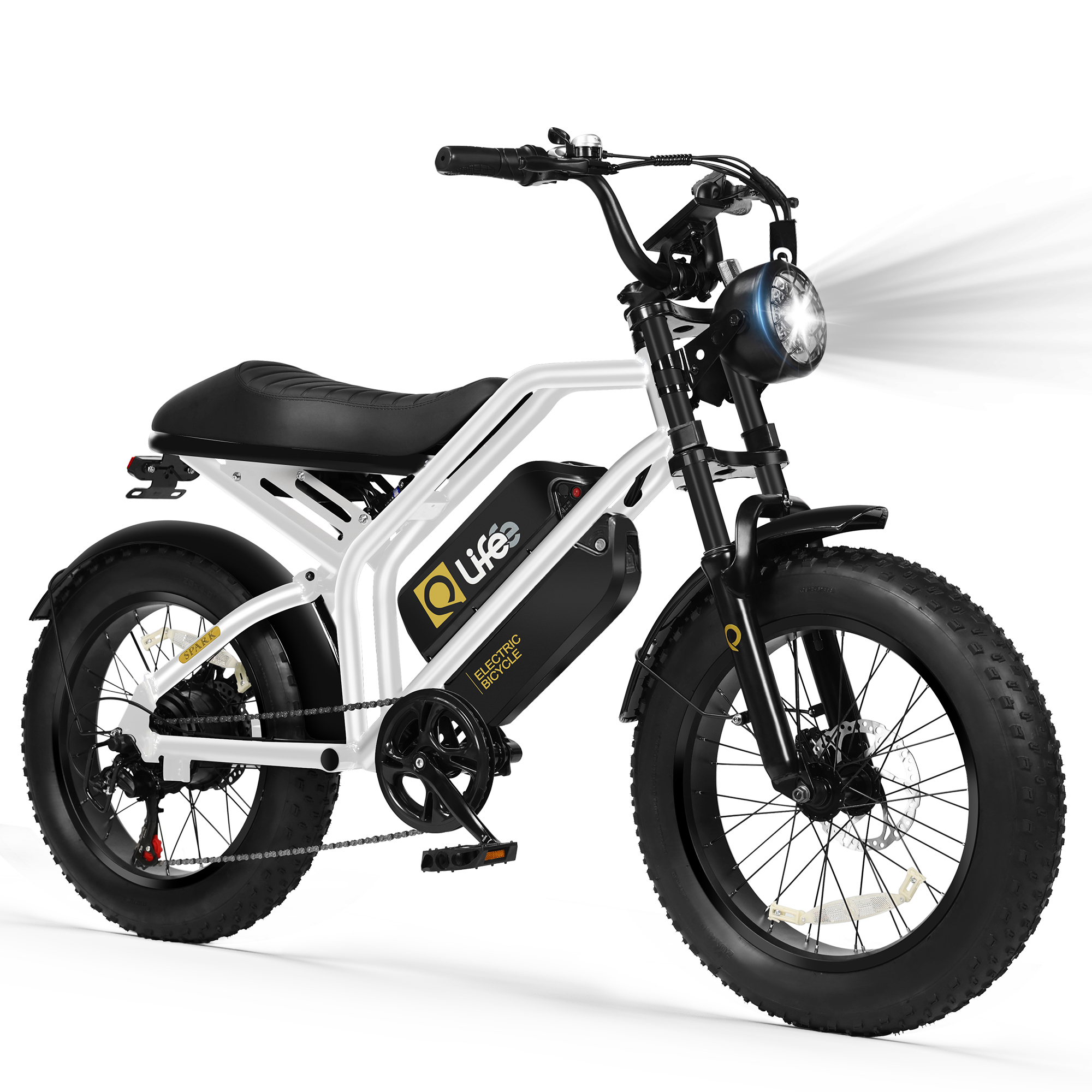 Spark Standard 20" Fat Tire E-Bike, 48V750W 7-Speed Electric Bike, Single/Dual Battery Optional, US Wholesale MOQ 1-Qlife Bike Wholesale | US E-Bike Distributor