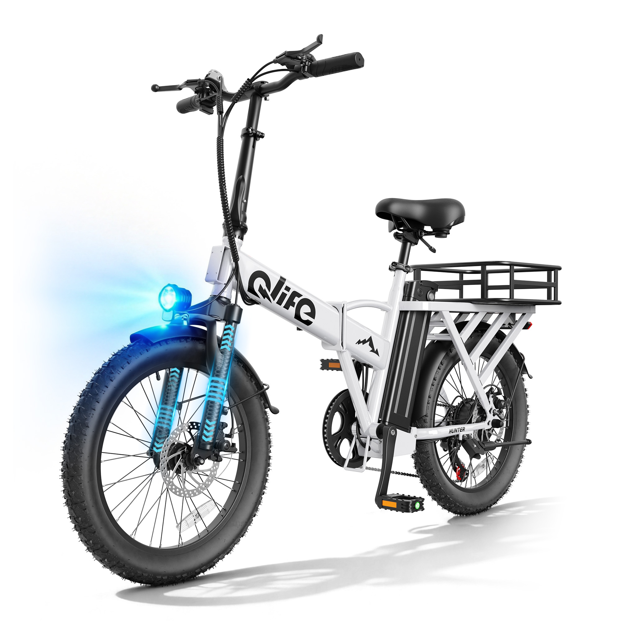 Hunter 20" Folding All-Terrain E-Bike, Peak 1200W 48V Removable Battery, US Warehouse Wholesale MOQ 1
