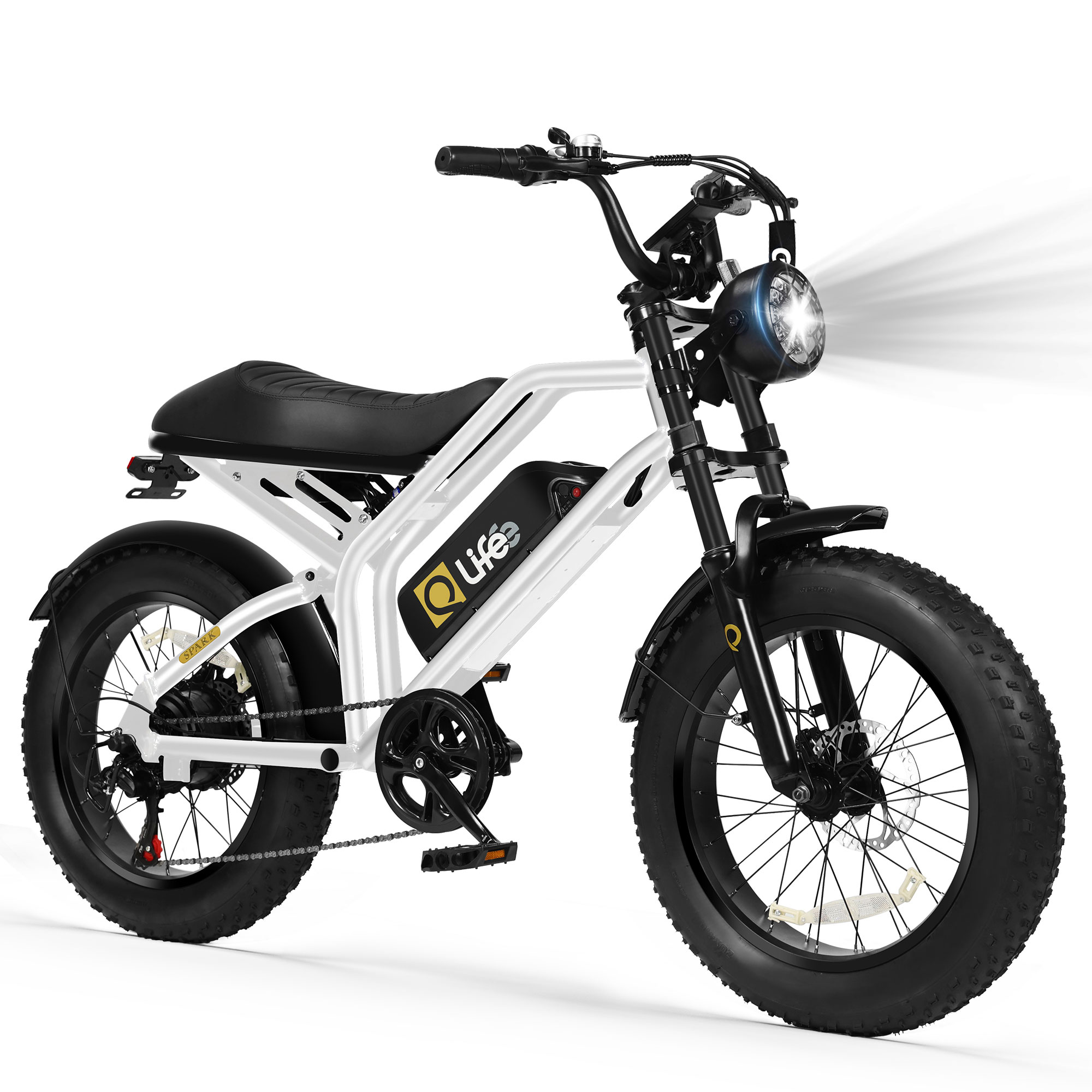 Spark Standard 20" Fat Tire E-Bike, 48V750W 7-Speed Electric Bike, Single/Dual Battery Optional, US Wholesale MOQ 1-Qlife Bike Wholesale | US E-Bike Distributor