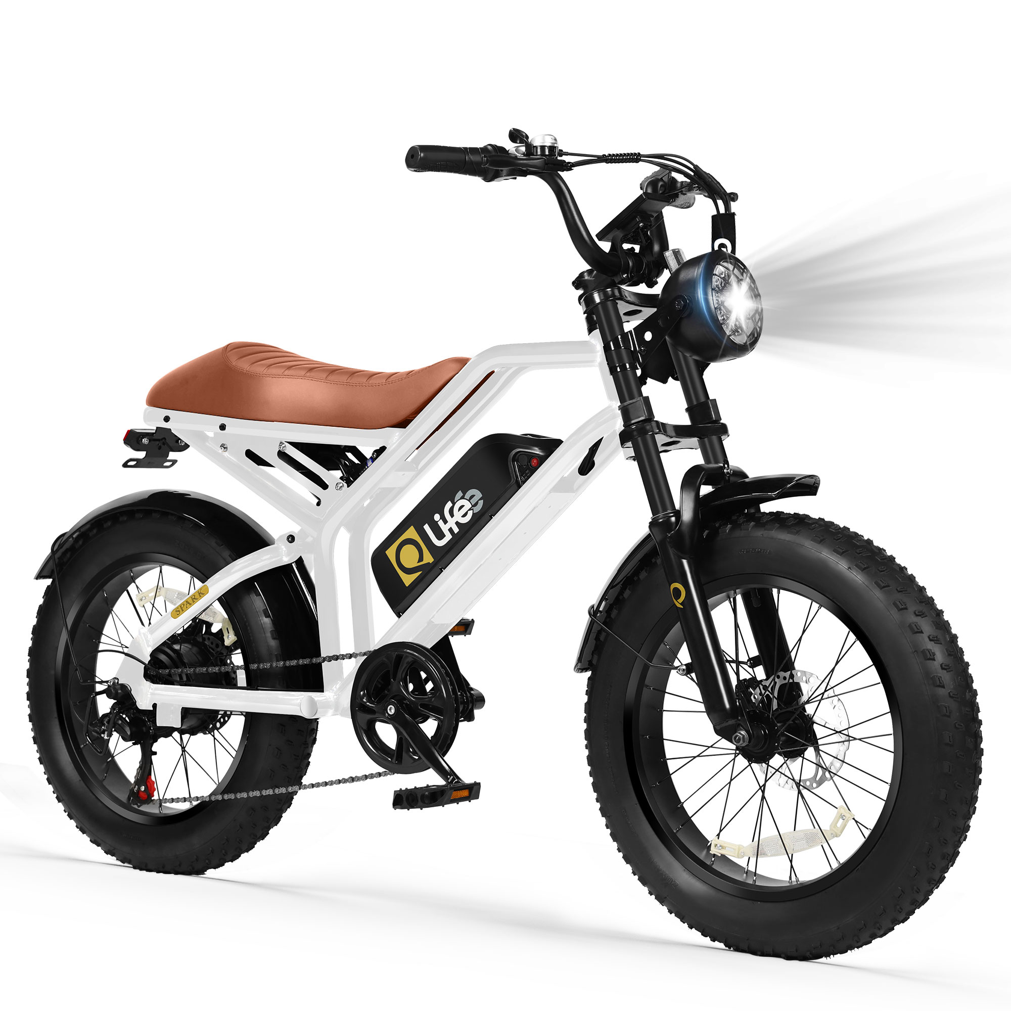 Spark Standard 20" Fat Tire E-Bike, 48V750W 7-Speed Electric Bike, Single/Dual Battery Optional, US Wholesale MOQ 1-Qlife Bike Wholesale | US E-Bike Distributor