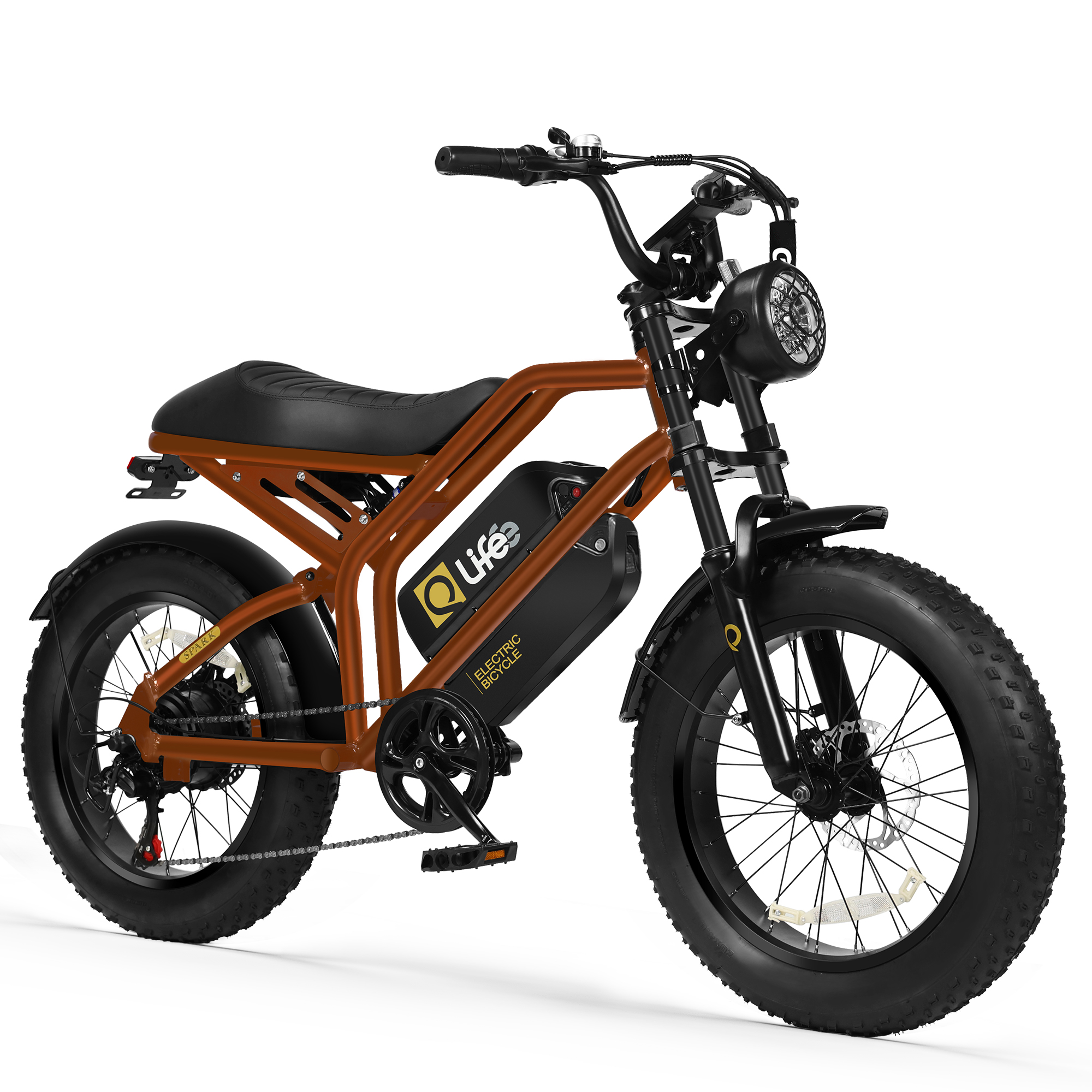 Spark Standard 20" Fat Tire E-Bike, 48V750W 7-Speed Electric Bike, Single/Dual Battery Optional, US Wholesale MOQ 1-Qlife Bike Wholesale | US E-Bike Distributor
